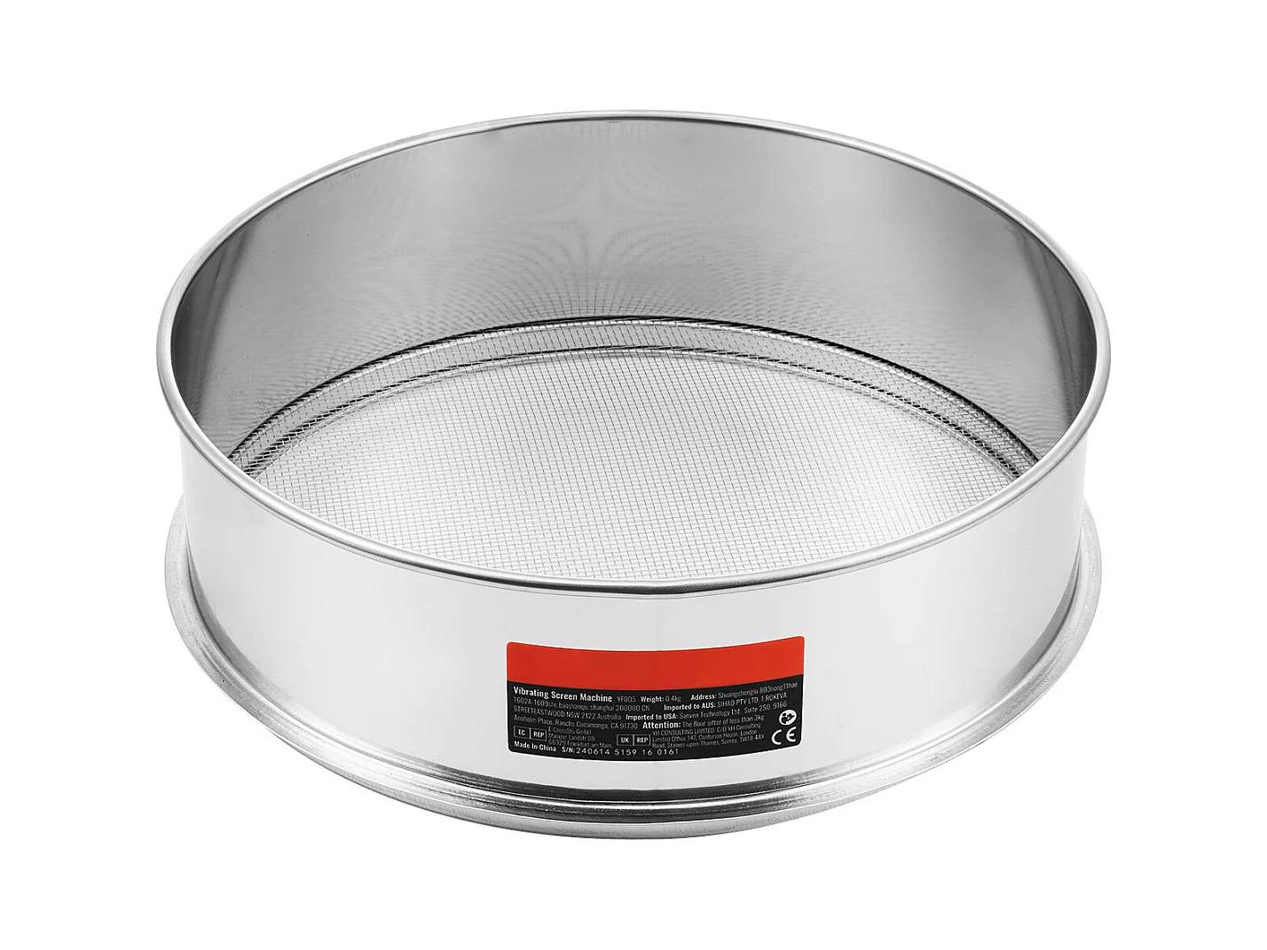 Tamis à Farine SucceBuy Tamis à Farine à Mailles Fines en Acier Inoxydable 12 Mailles pour la Cuisson des Gâteaux