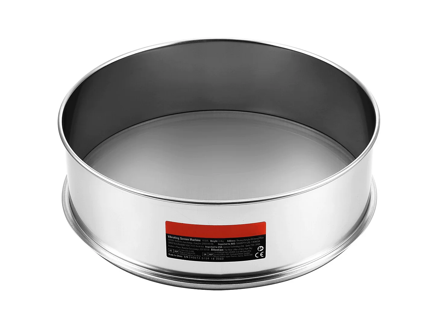 Bloemzeef SucceBuy Fijnmazige Bloemzeef, Zeef met 80 Mazen, Roestvrij Staal van Voedingskwaliteit 304, Diameter 32 cm, Fijnmazige Zeef voor Koken, 5 Mazen