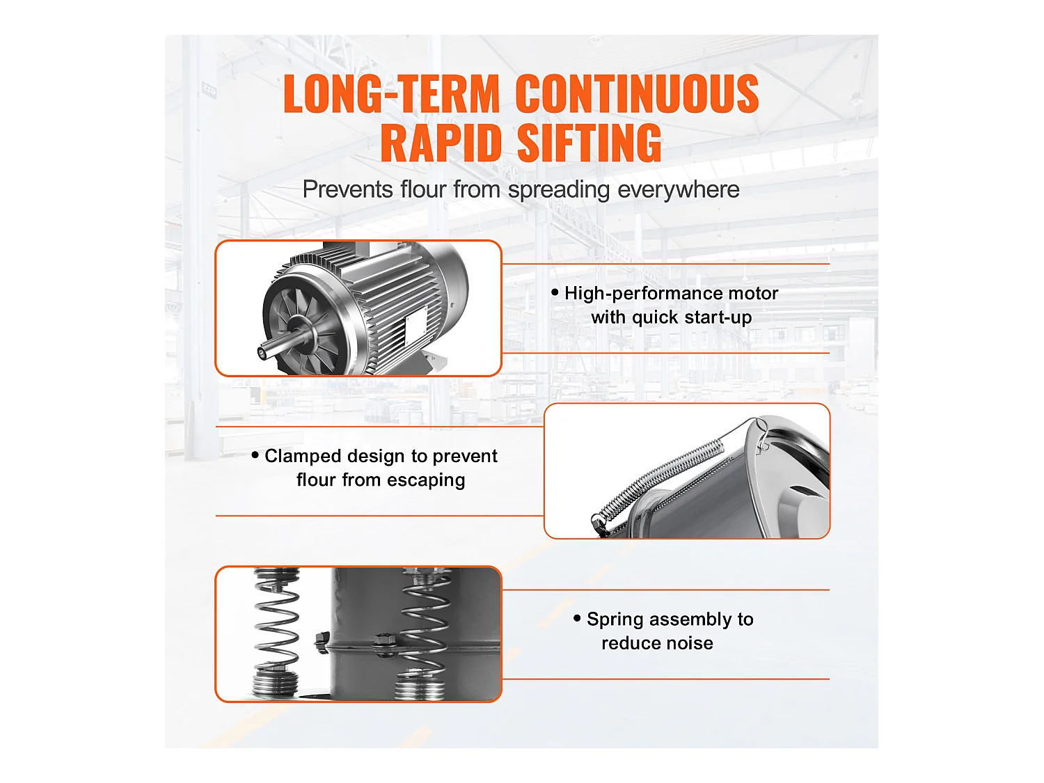 Tamis à Farine SucceBuy Machine de Tamisage Vibrante Électrique avec Tamiseur Automatique 12 + 80 Mesh