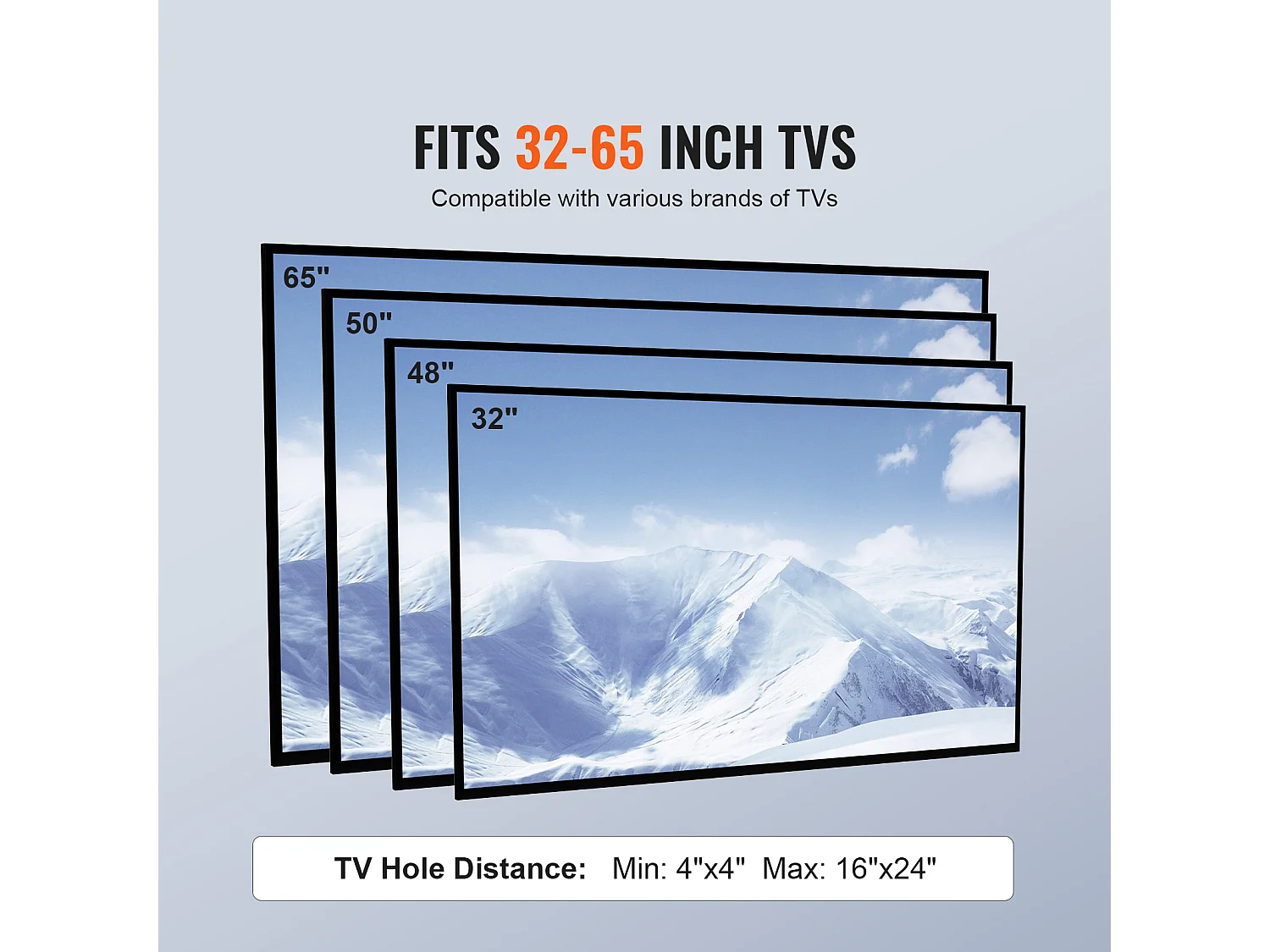 Soporte de TV Giratorio SucceBuy, Soporte Universal para Televisores de 81 a 165 CM, Altura Ajustable