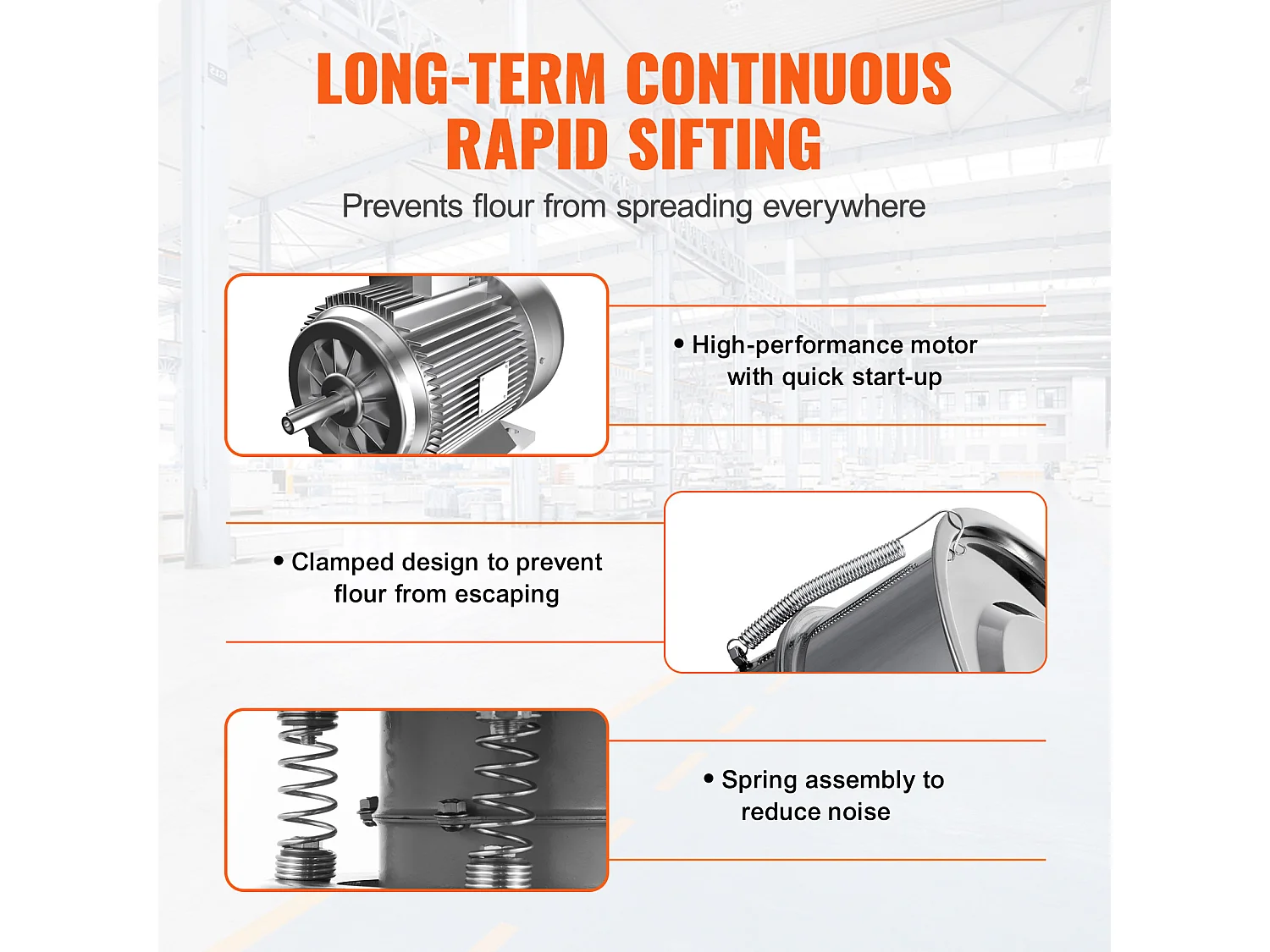 Tamis à Farine SucceBuy Machine à Tamis Vibrant Électrique, Équipée d'un Shaker Automatique de 30 + 50 Mailles