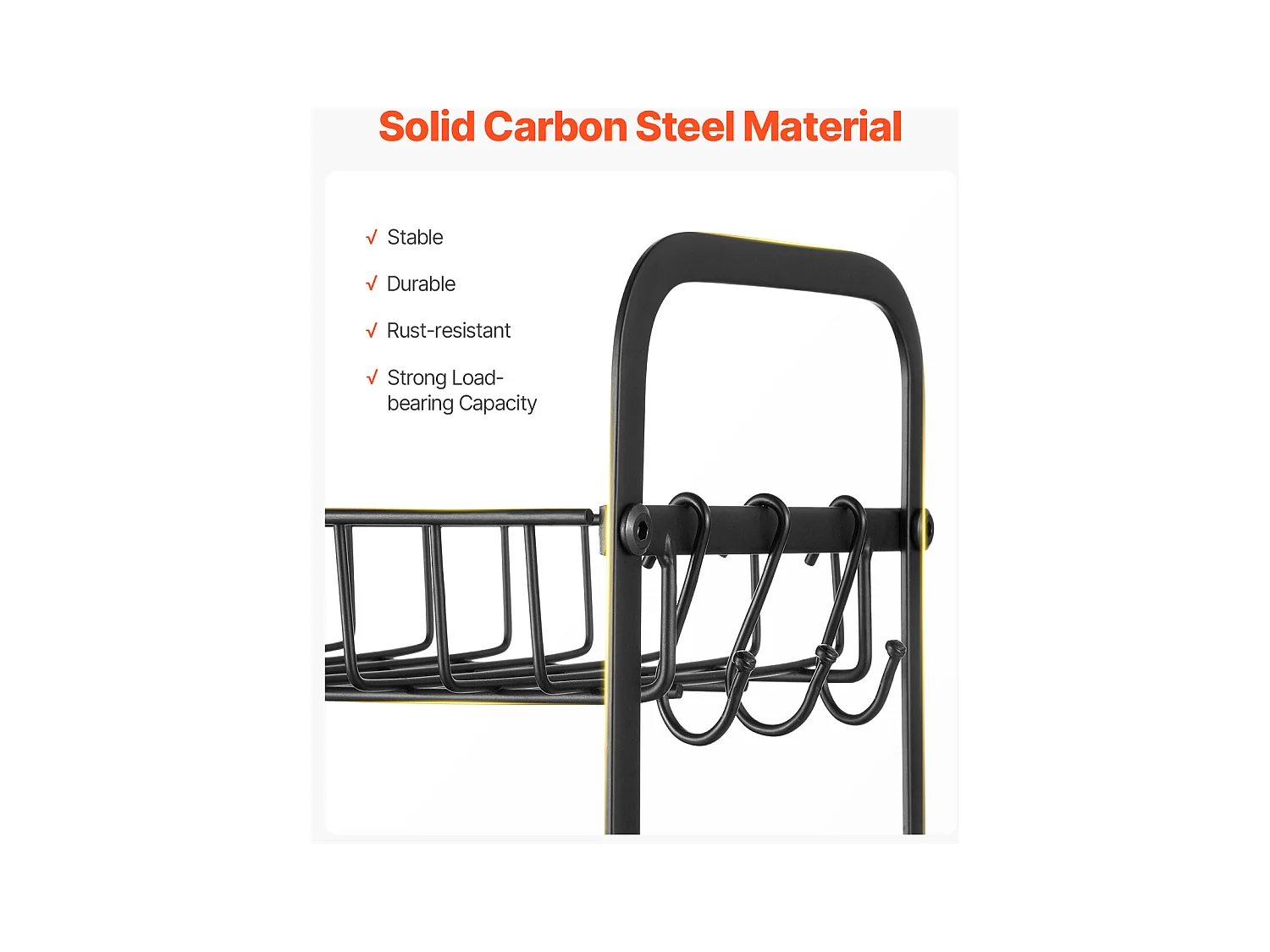 Porte-Tasses SucceBuy Organisateur de Bar à Café à 2 Niveaux pour Comptoir, 12 Crochets Mobiles