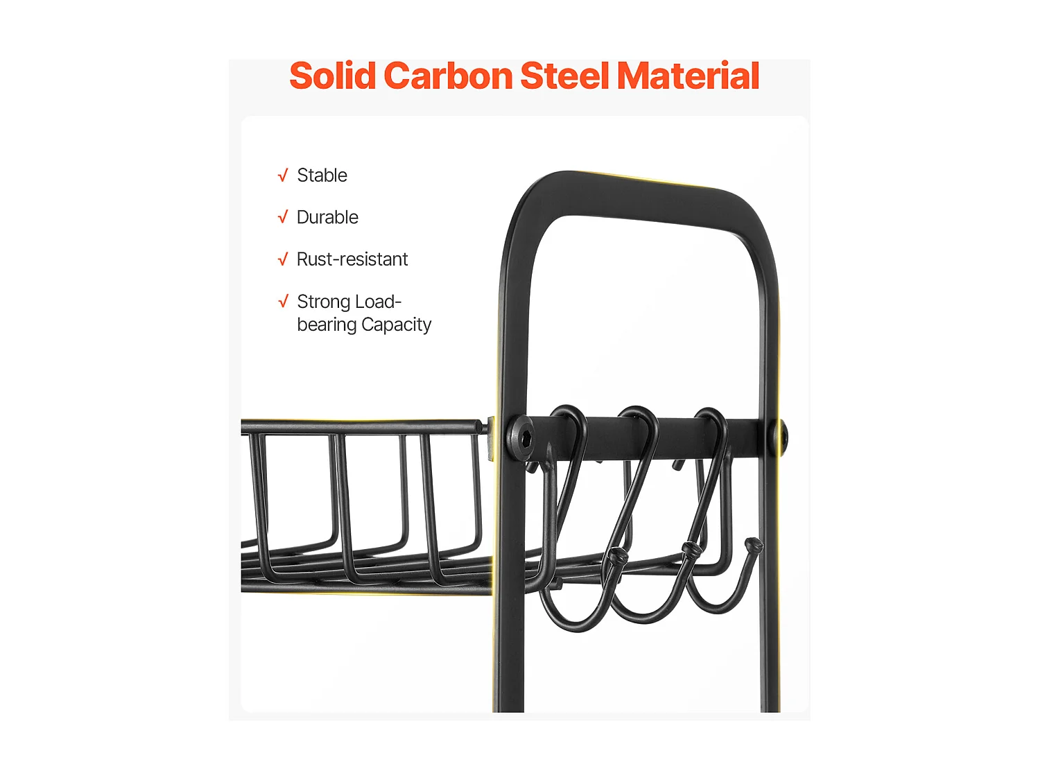 Porte-Tasses SucceBuy Organisateur de Bar à Café à 2 Niveaux pour Comptoir, 12 Crochets Mobiles