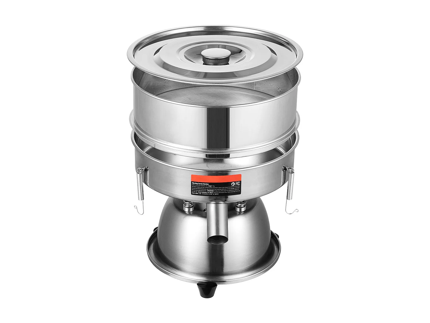 Tamis à Farine SucceBuy Machine de Tamisage Vibrante Électrique avec Tamiseur Automatique 40 + 60 Mesh