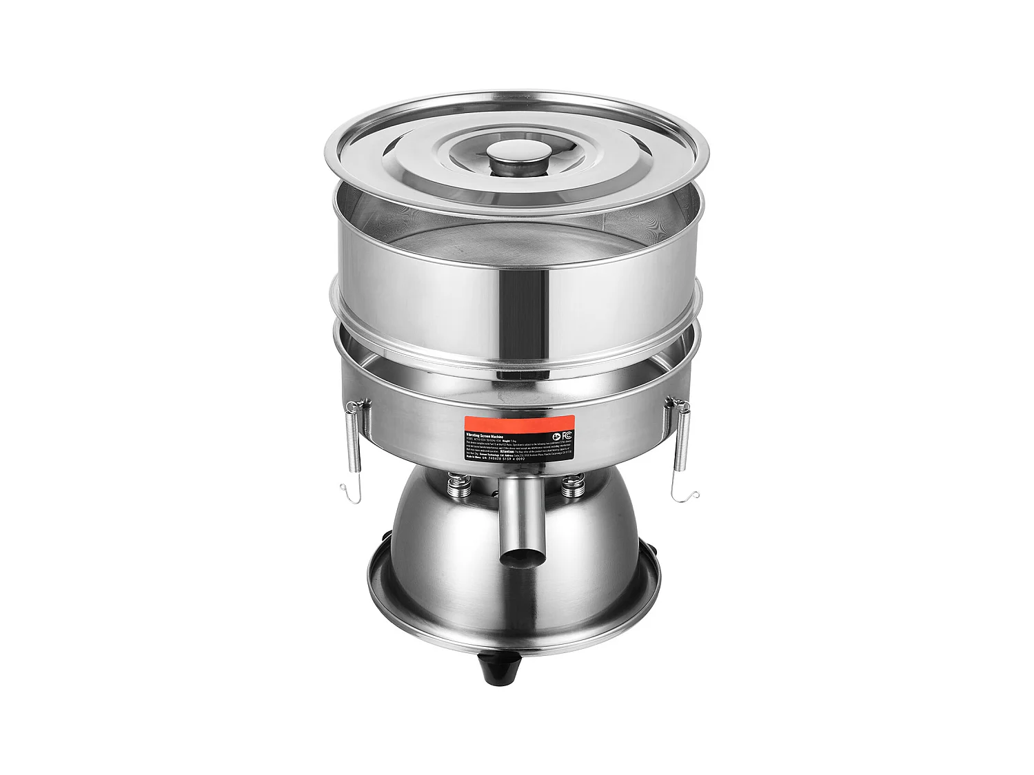 Tamis à Farine SucceBuy Machine de Tamisage Vibrante Électrique avec Tamiseur Automatique 10 + 60 Mesh