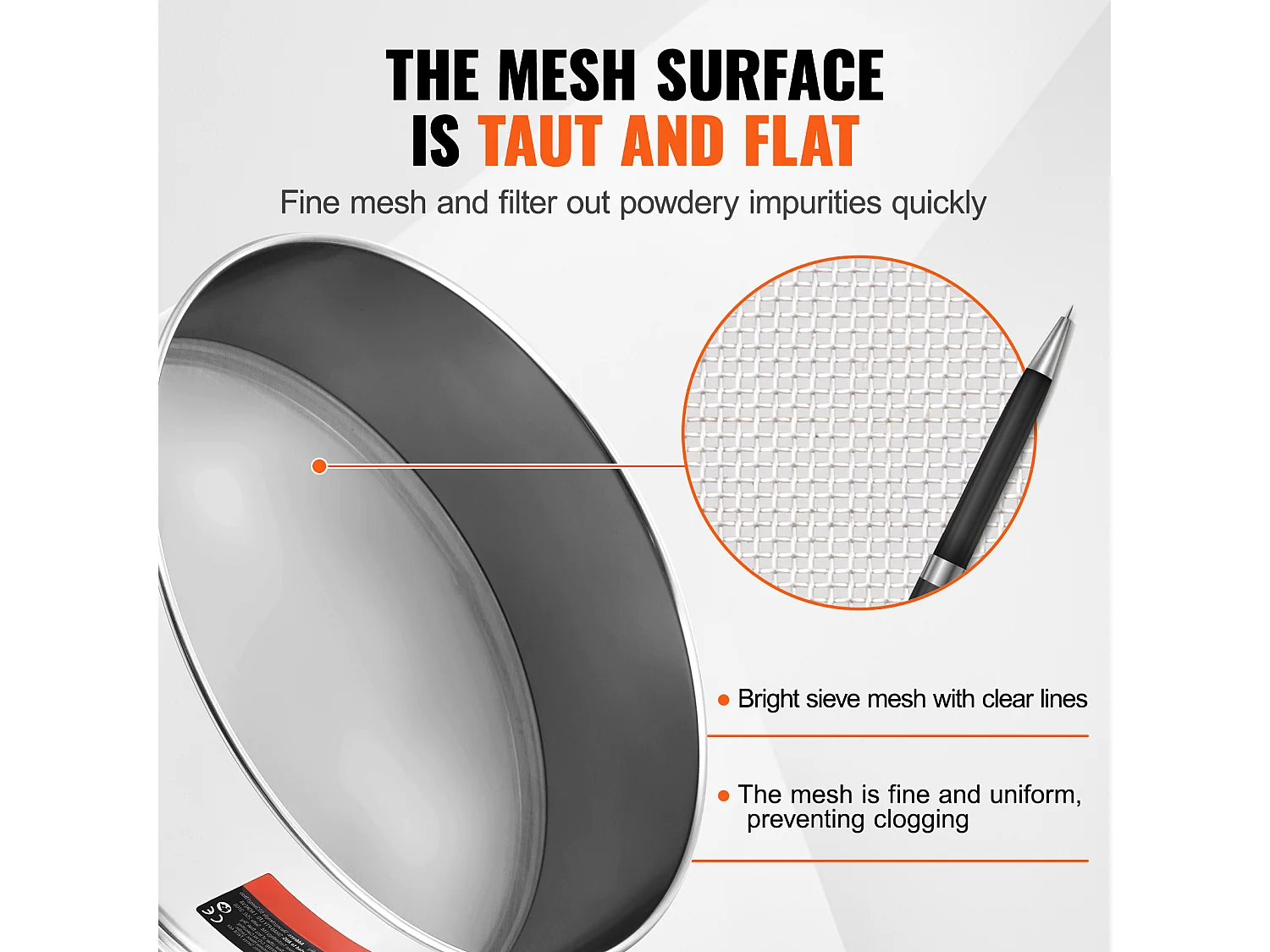 Tamis à Farine SucceBuy Tamis à Farine à Mailles Fines en Acier Inoxydable 150 Mailles pour la Cuisson