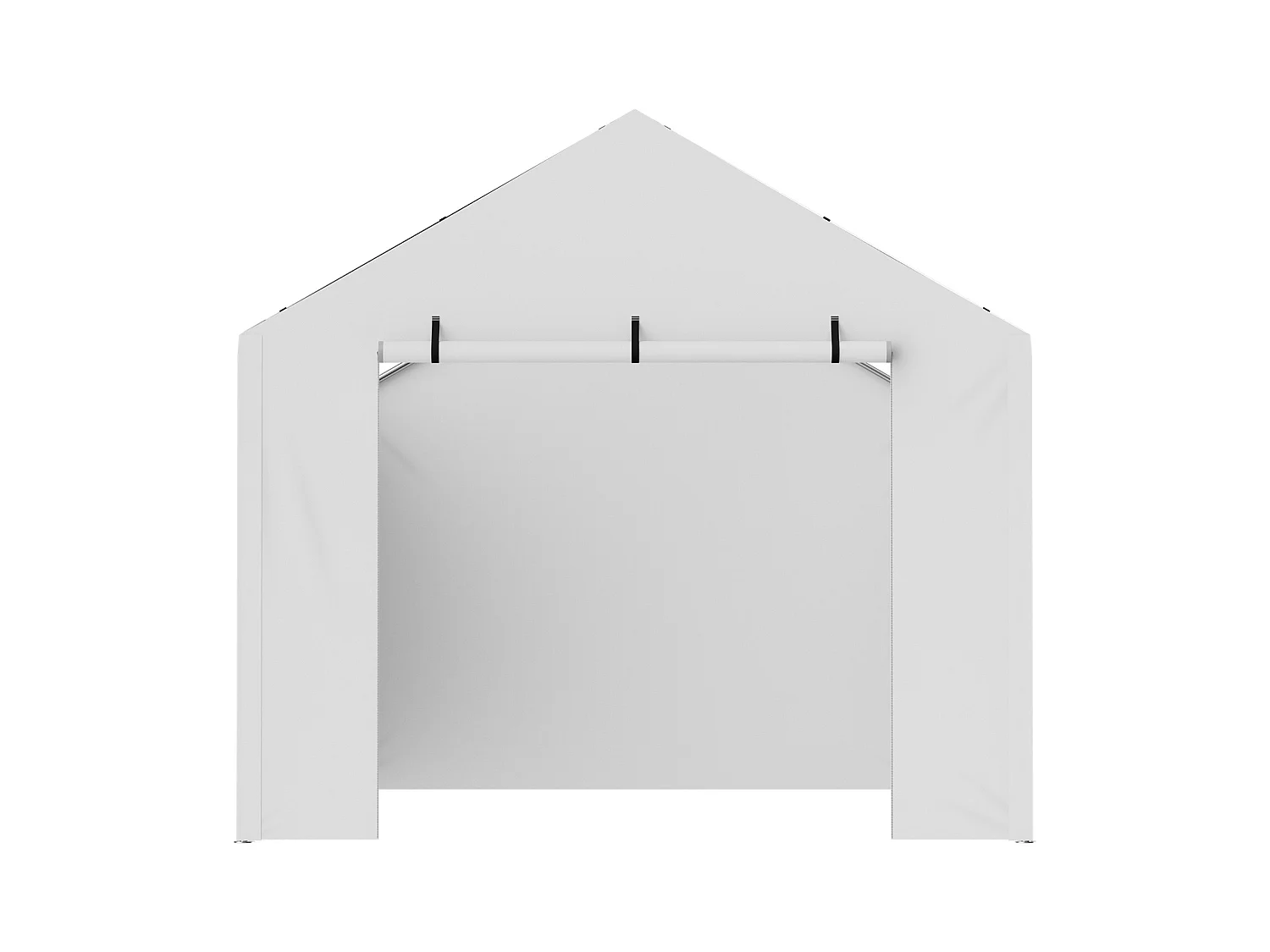 Auvent de Remplacement pour Abri d'Auto SucceBuy, 304,8 x 609,6 cm, avec Paroi Latérale, Blanc