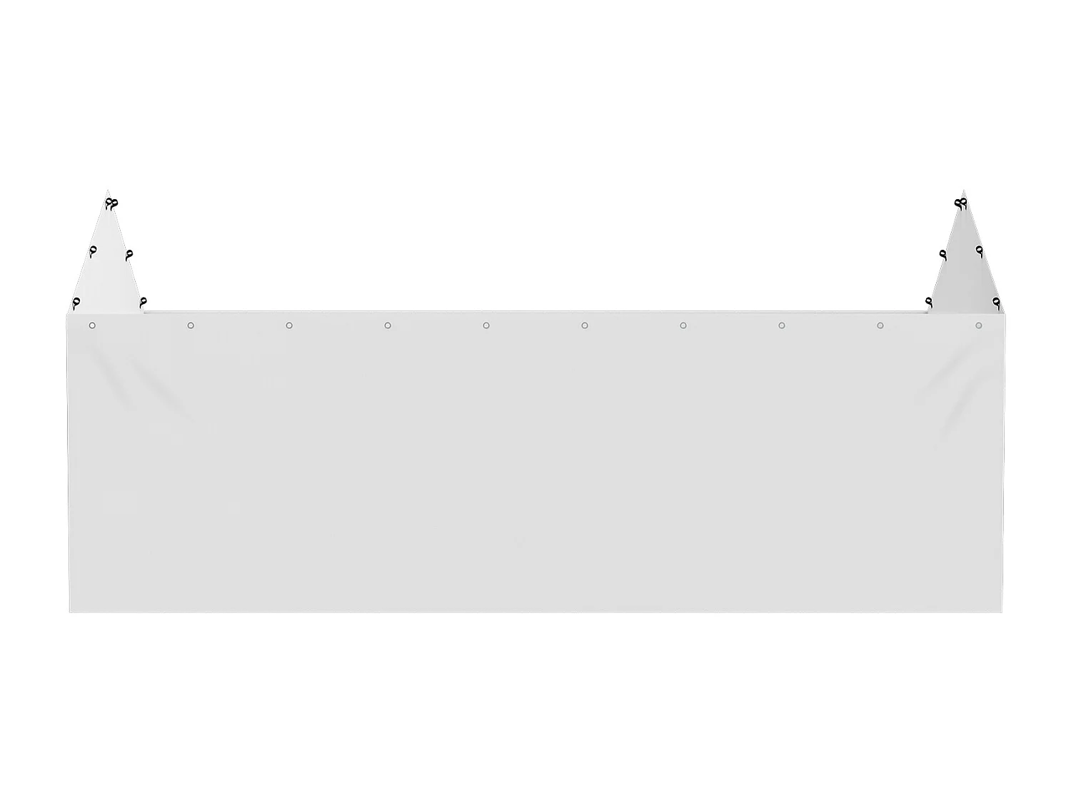 Auvent de Remplacement pour Abri d'Auto SucceBuy, 304,8 x 609,6 cm, avec Paroi Latérale, Blanc