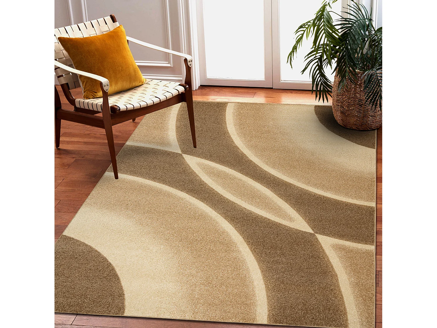 Alfombra KARMEL CANELLA marrón claro  160x220 cm