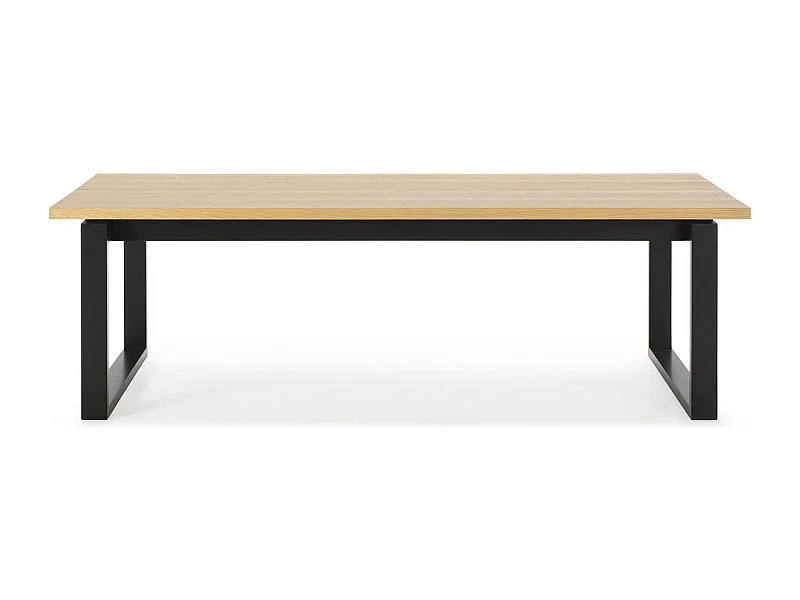 Table à manger rectangulaire en bois, piètement noir, 220 cm - Line