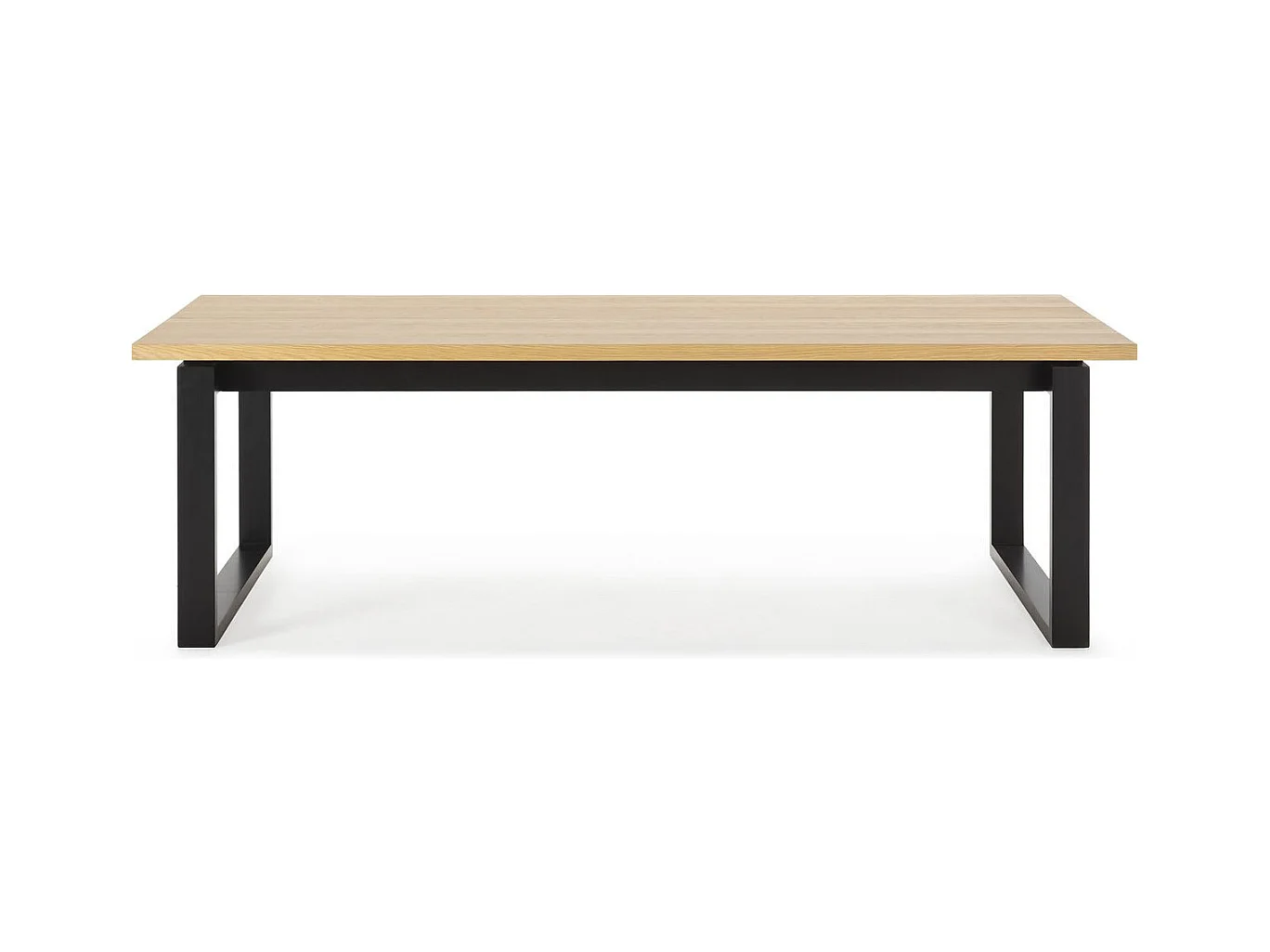 Table à manger rectangulaire en bois, piètement noir, 220 cm - Line