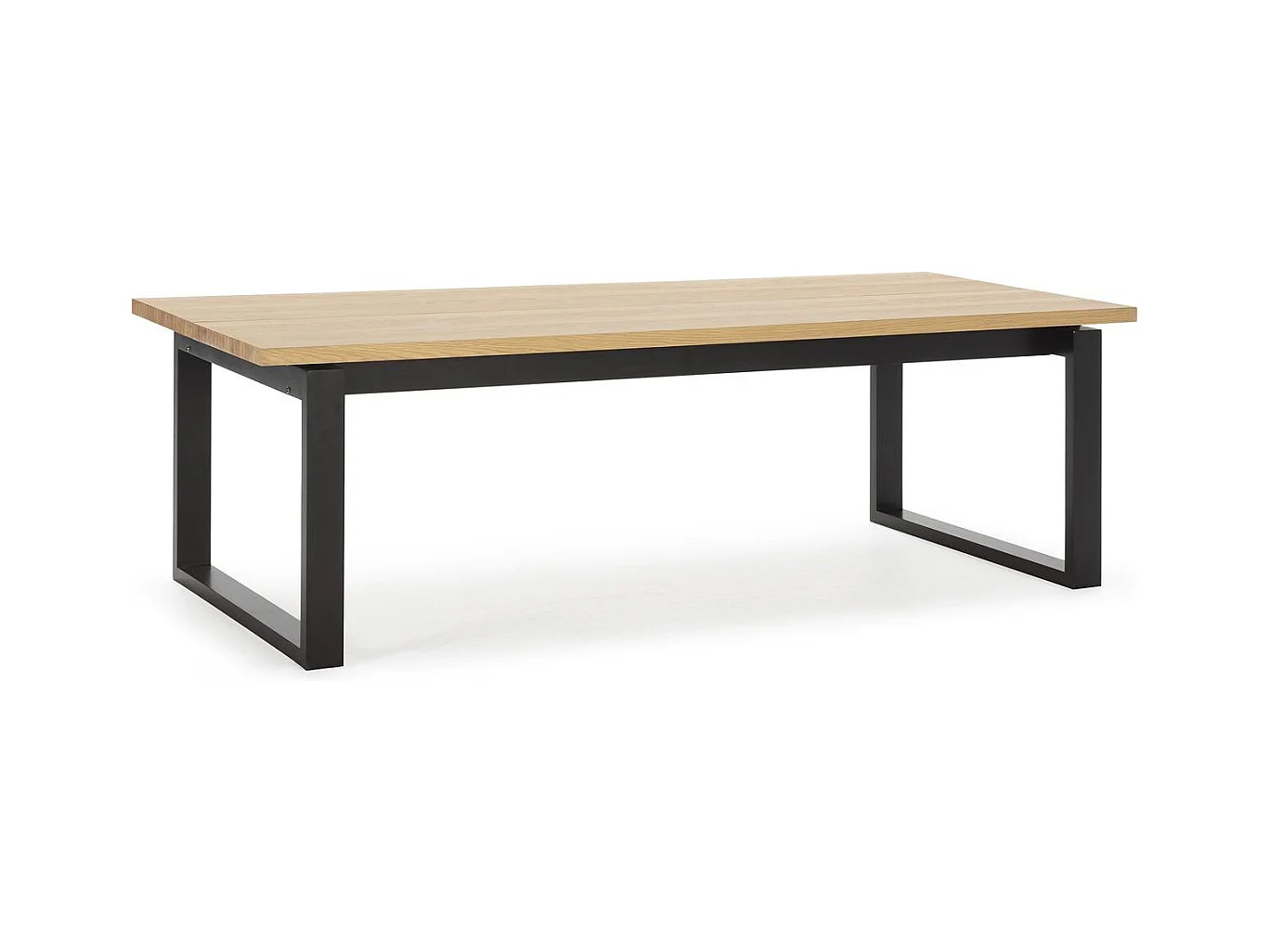 Table à manger rectangulaire en bois, piètement noir, 220 cm - Line