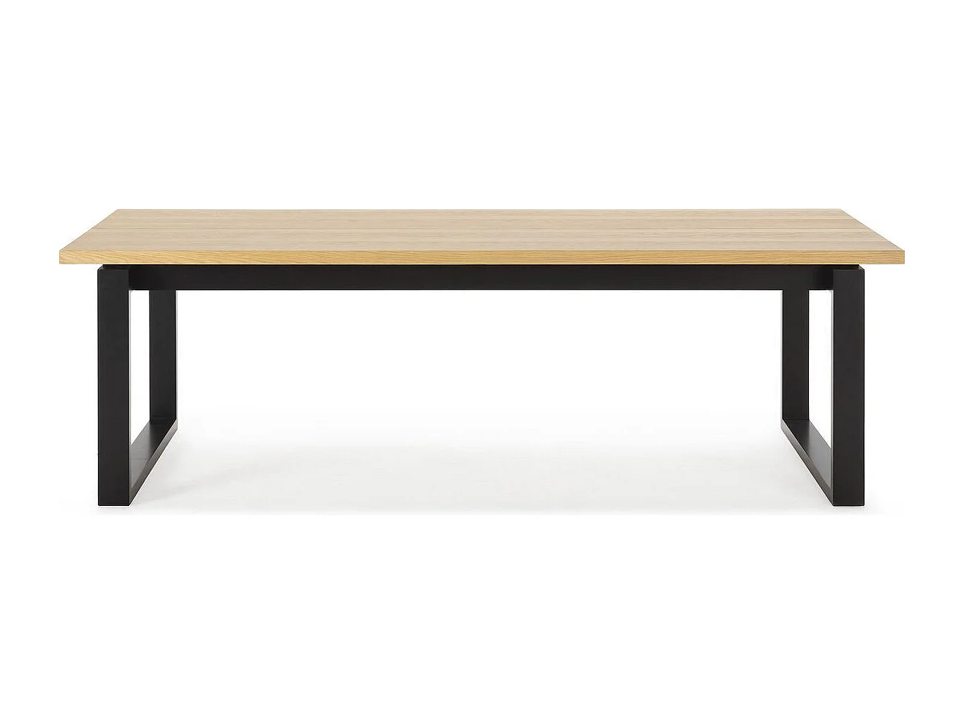 Table à manger rectangulaire en bois, piètement noir, 220 cm - Line