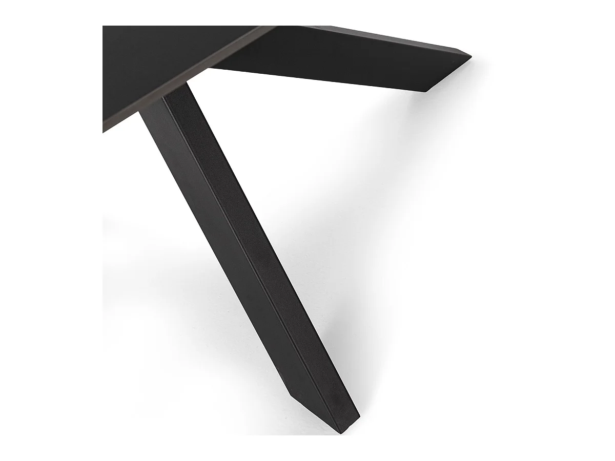 Table à manger rectangulaire en céramique noire 8 pers. 180 cm - Svenn