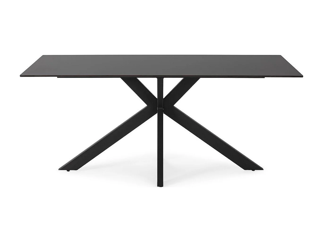 Table à manger rectangulaire en céramique noire 8 pers. 180 cm - Svenn