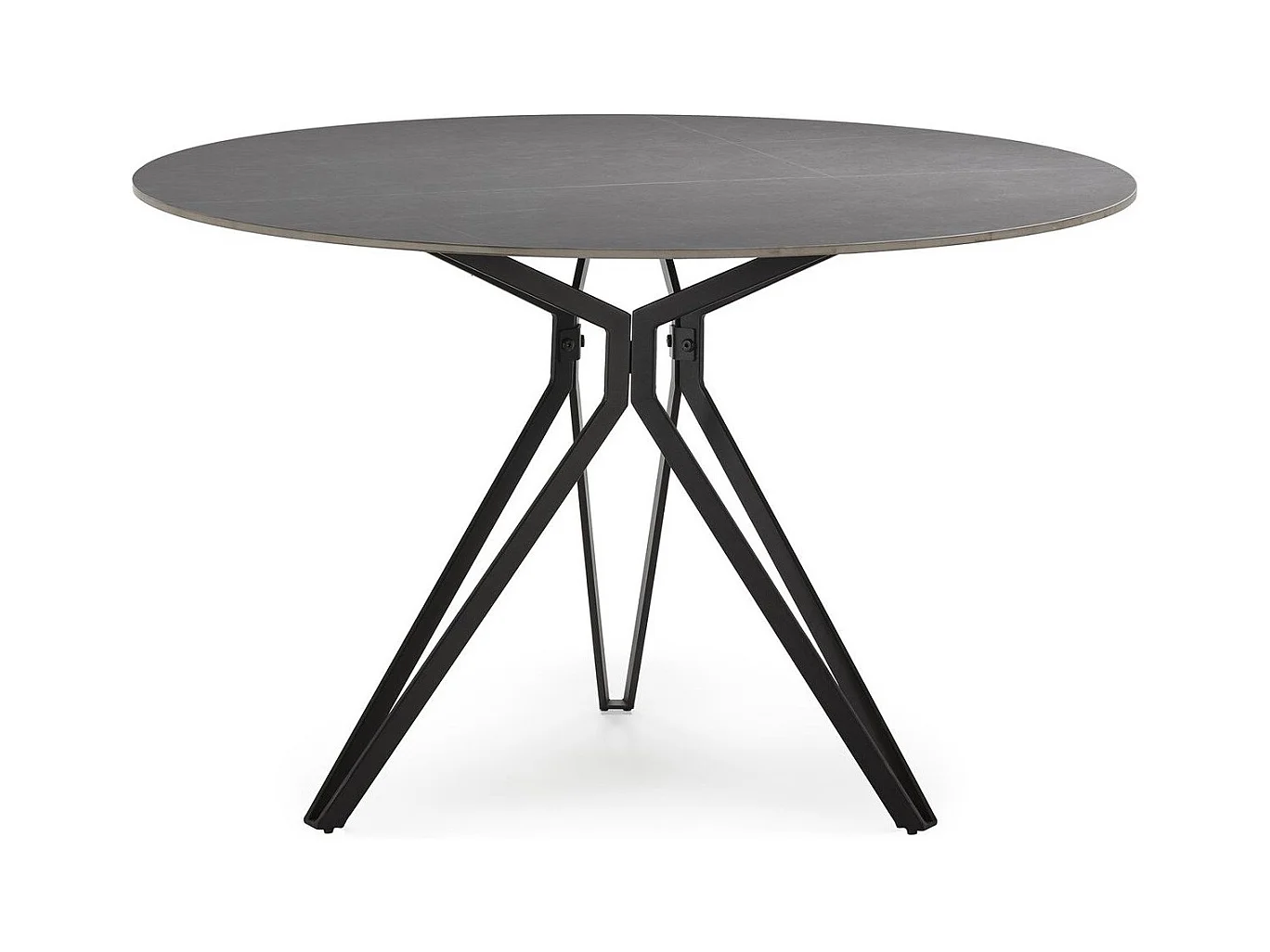 Table à manger ronde en céramique effet ardoise 4 pers. 120 cm - Cuma