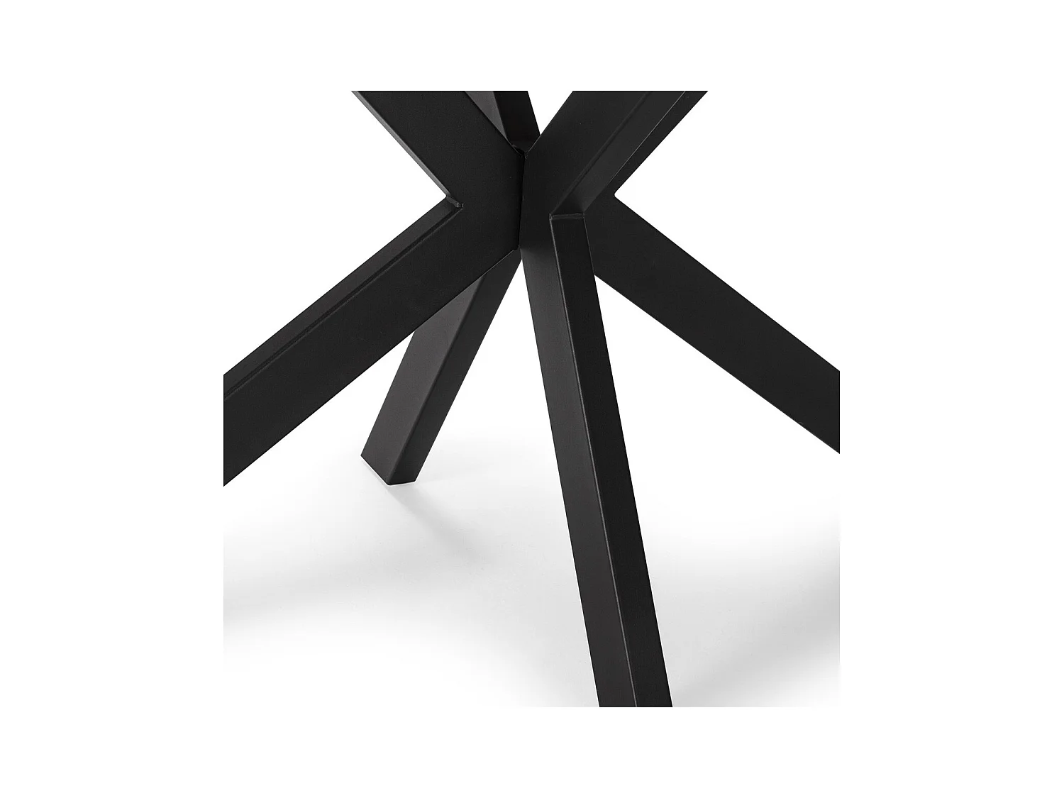 Table à manger rectangulaire en céramique effet marbre blanc 8 pers. 180 cm - Svenn