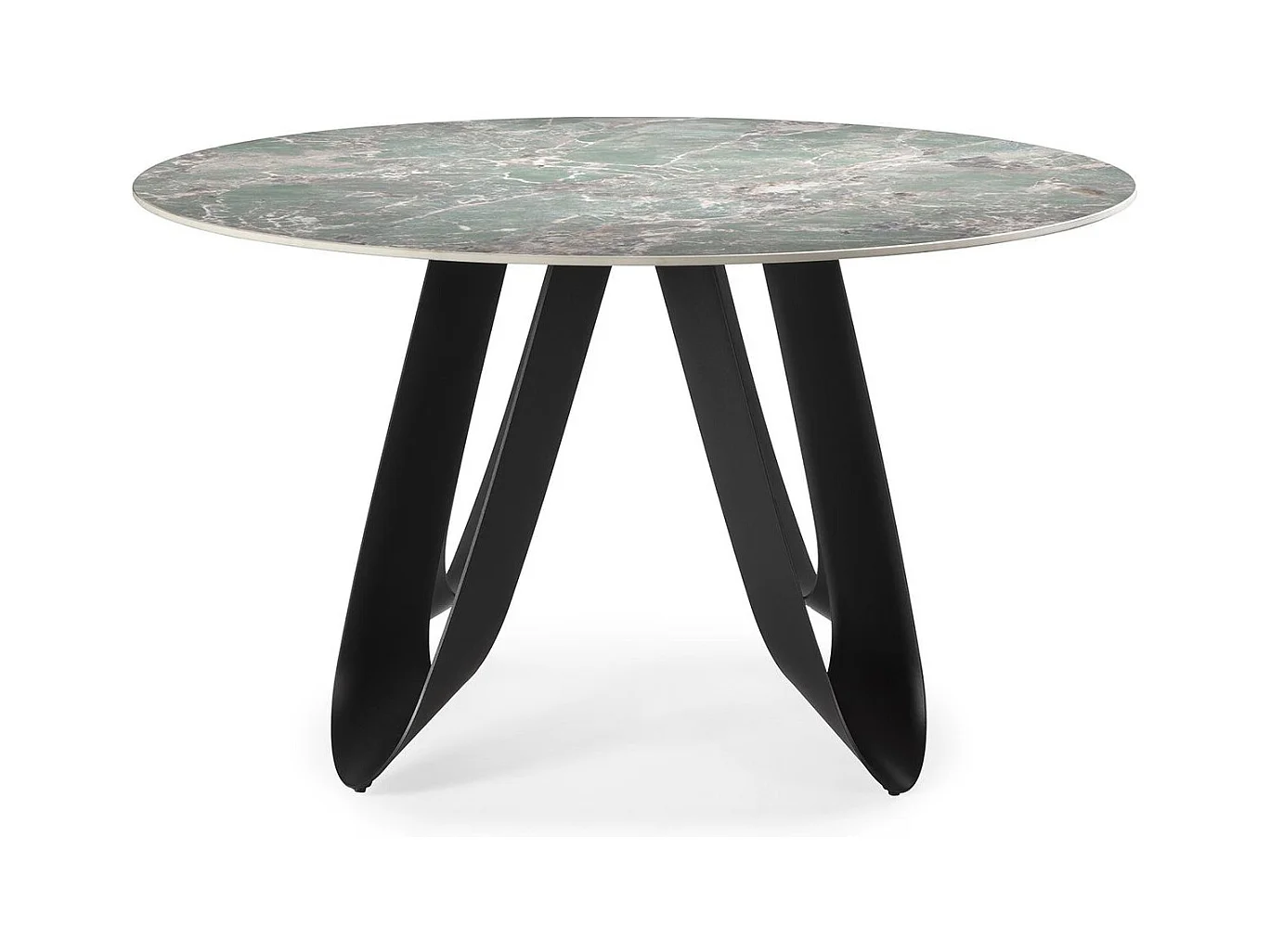 Table à manger ronde en céramique effet pierre 4 à 6 pers. 135 cm - Orso