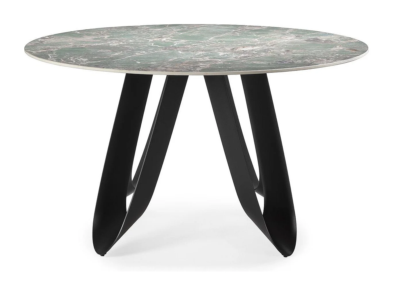 Table à manger ronde en céramique effet pierre 4 à 6 pers. 135 cm - Orso