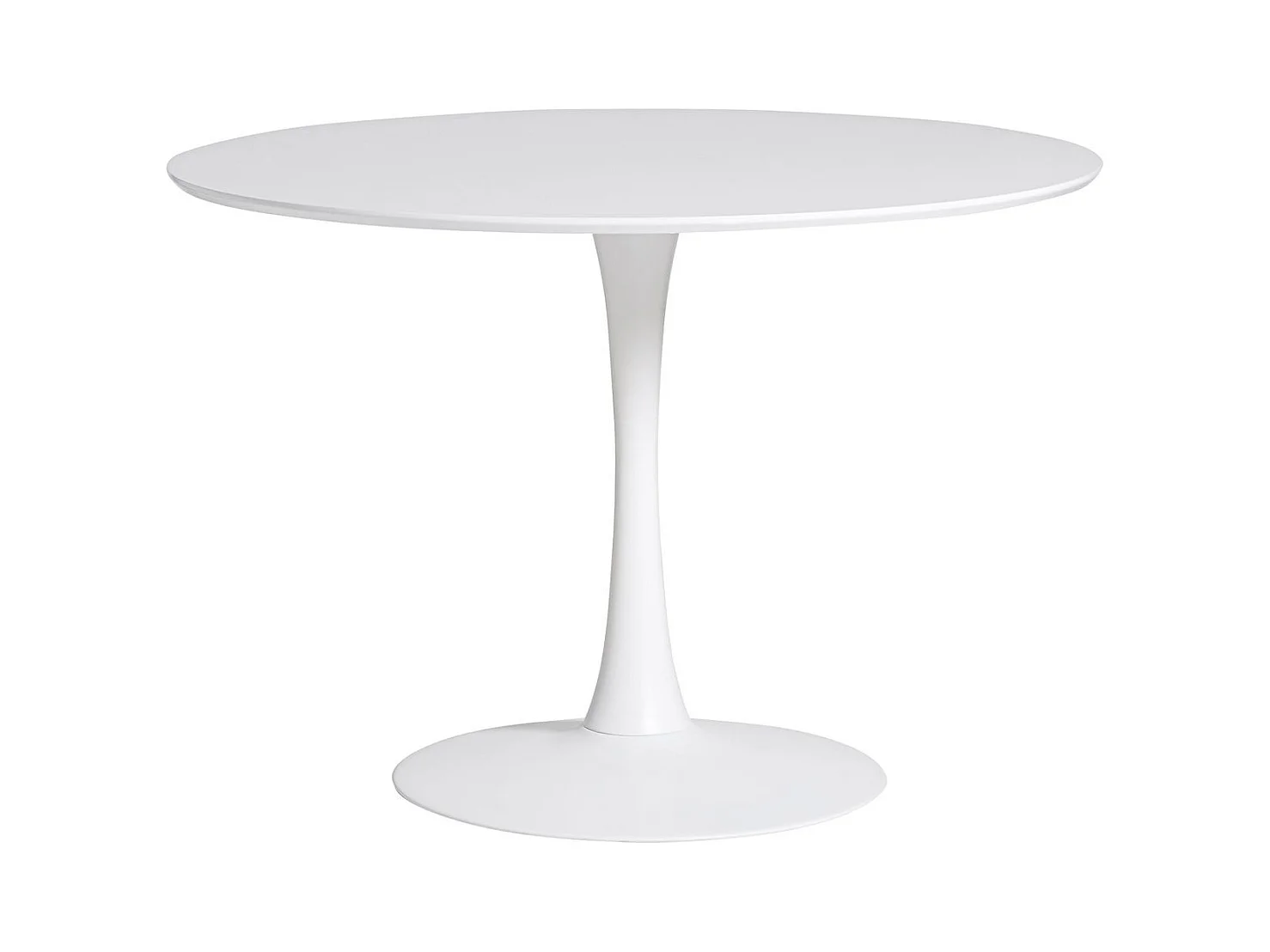Table à manger ronde blanche Ø 110 cm - Lilo