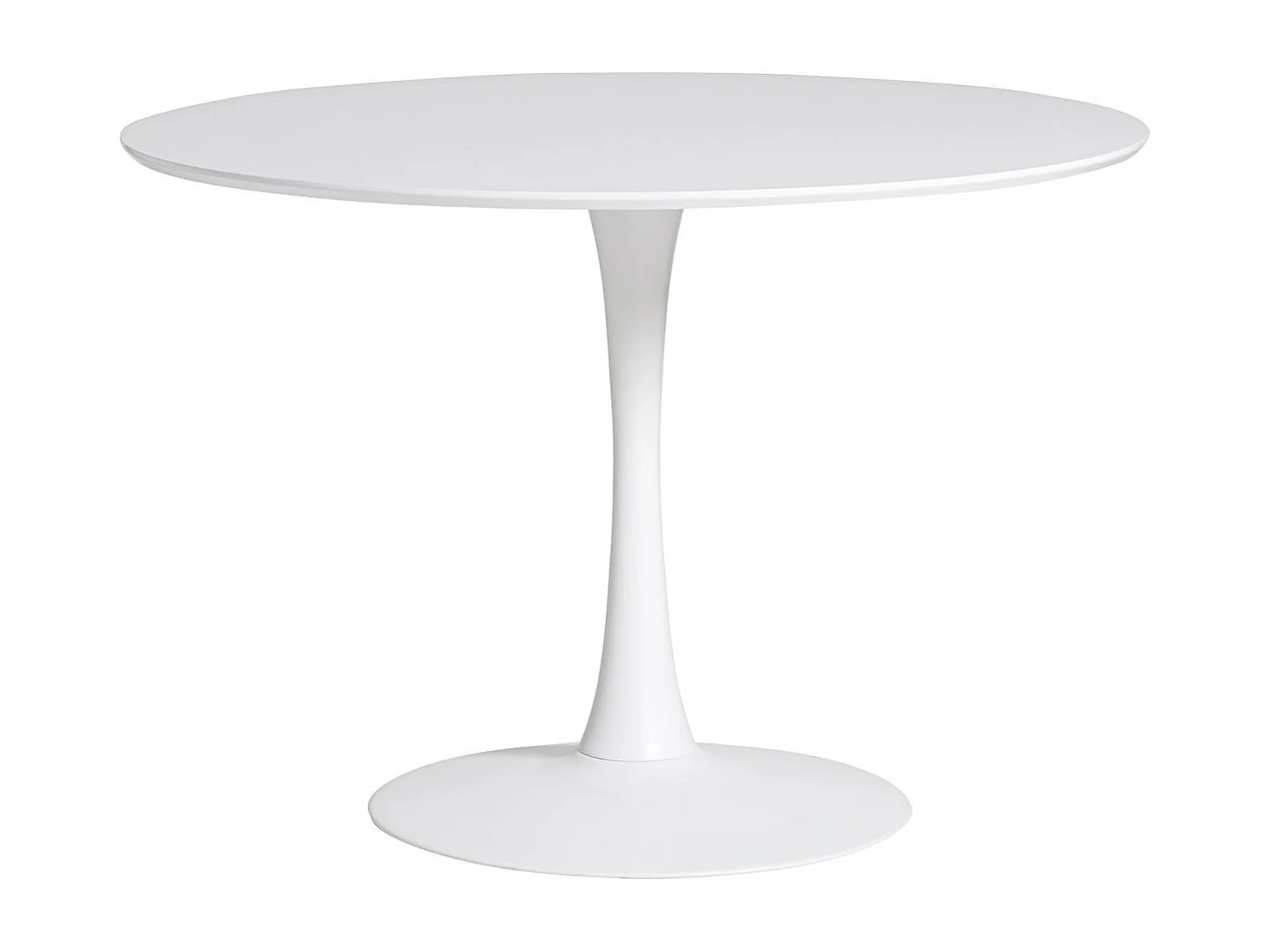Table à manger ronde blanche Ø 110 cm - Lilo