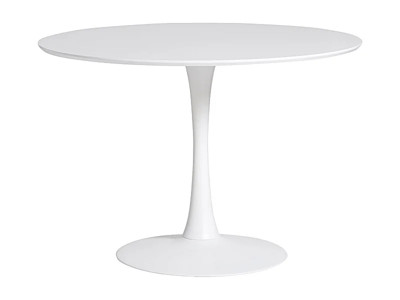 Table à manger ronde blanche Ø 110 cm - Lilo