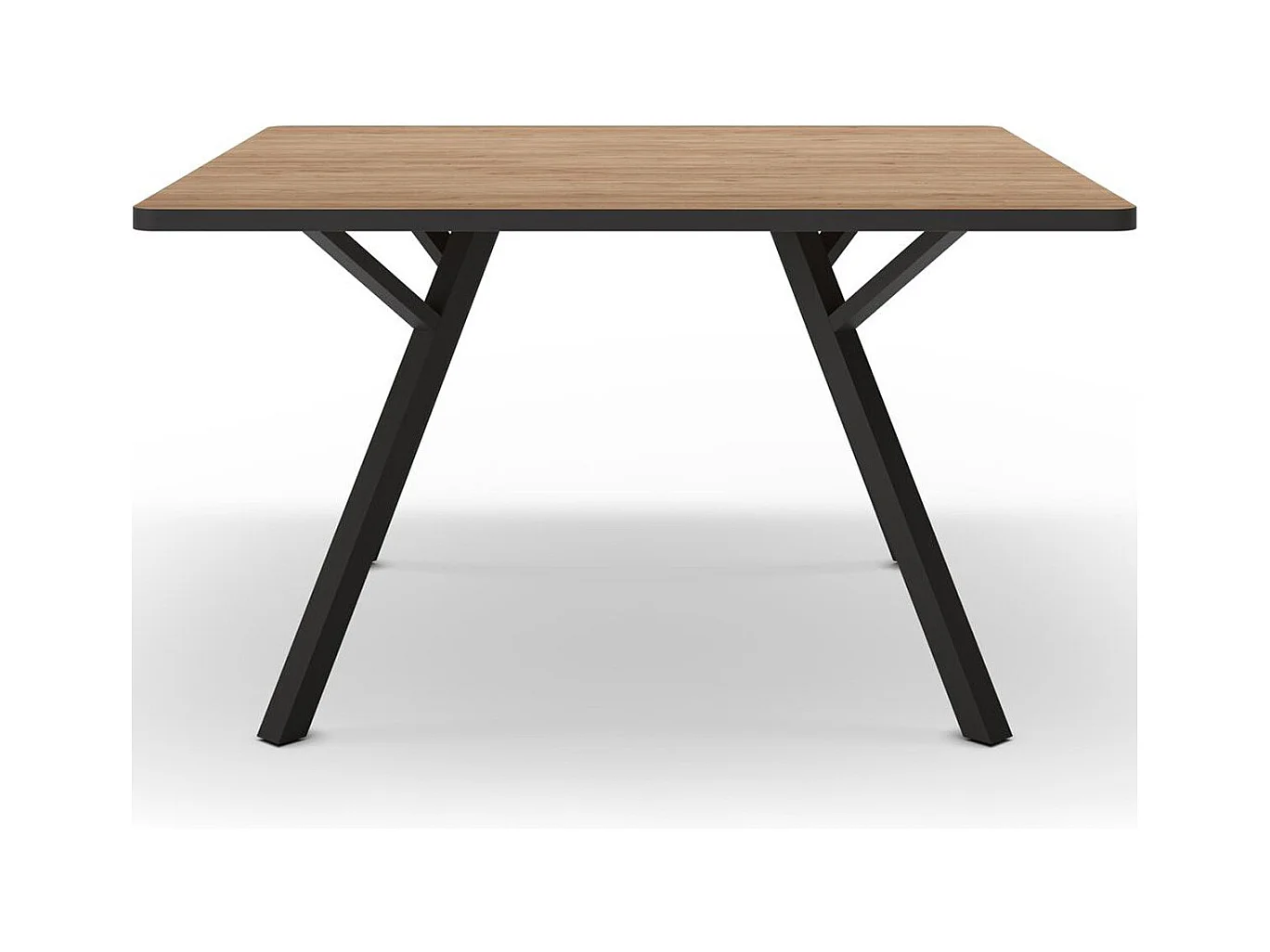 Table à manger carrée effet chêne 136 cm - Brann