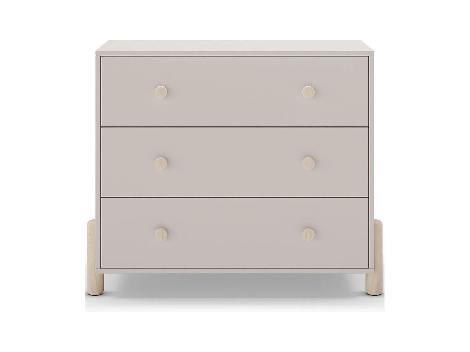 Commode enfant 3 tiroirs en bois beige 90 cm - Bastien