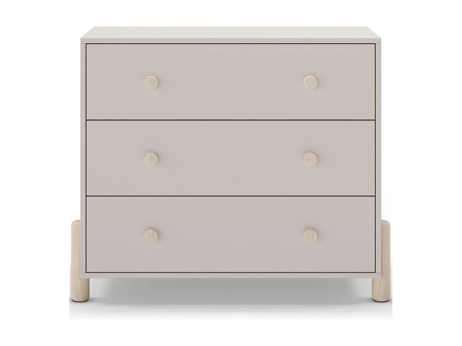 Commode enfant 3 tiroirs en bois beige 90 cm - Bastien