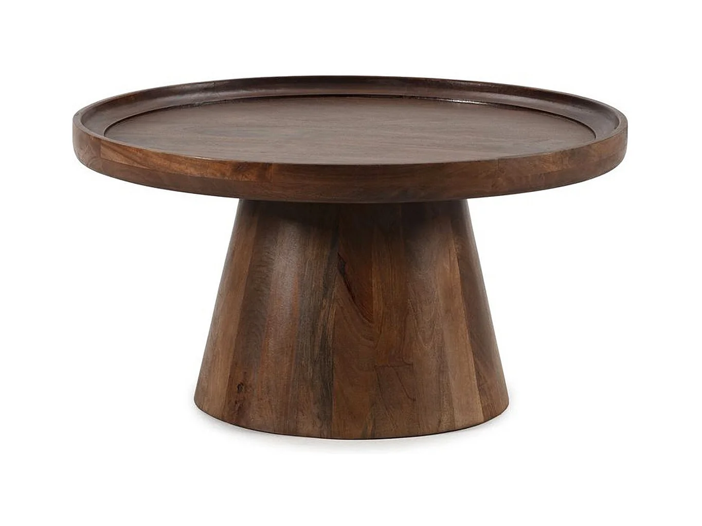 Table basse ronde en bois de manguier 80 cm - Sunna