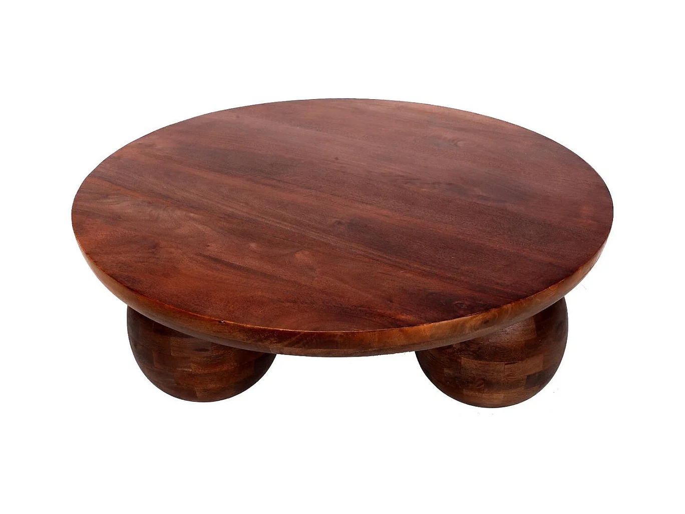 Table basse ronde en bois de manguier 100cm - Venus