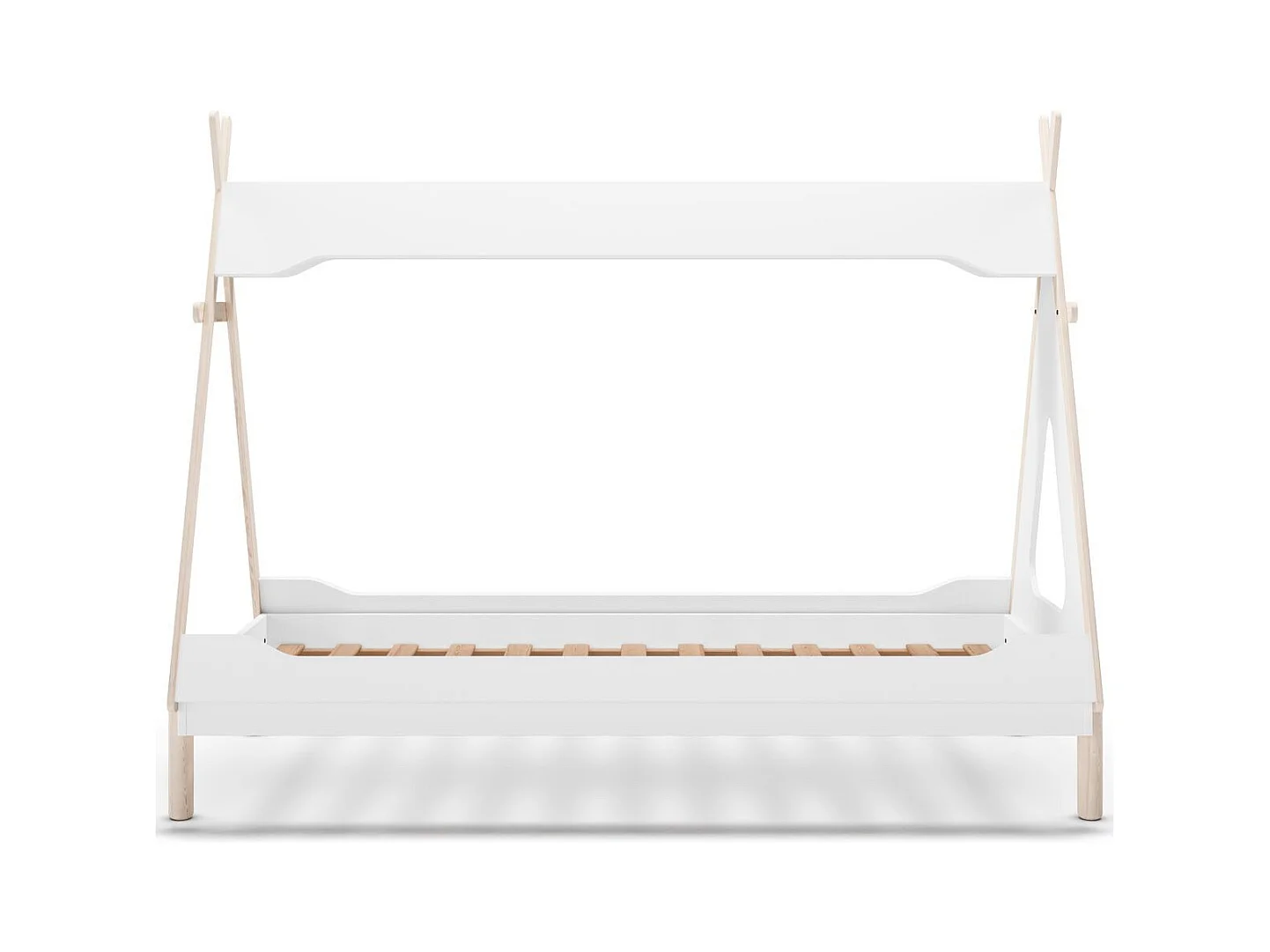 Lit tipi enfant 90x190 cm en bois blanc - Totem
