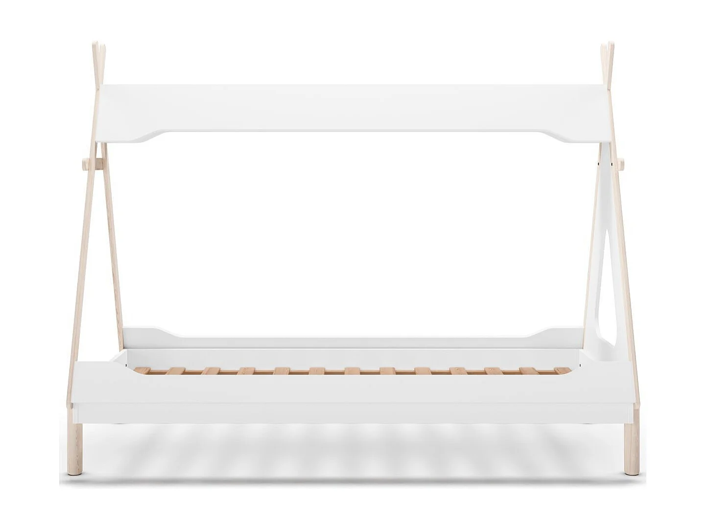 Lit tipi enfant 90x190 cm en bois blanc - Totem