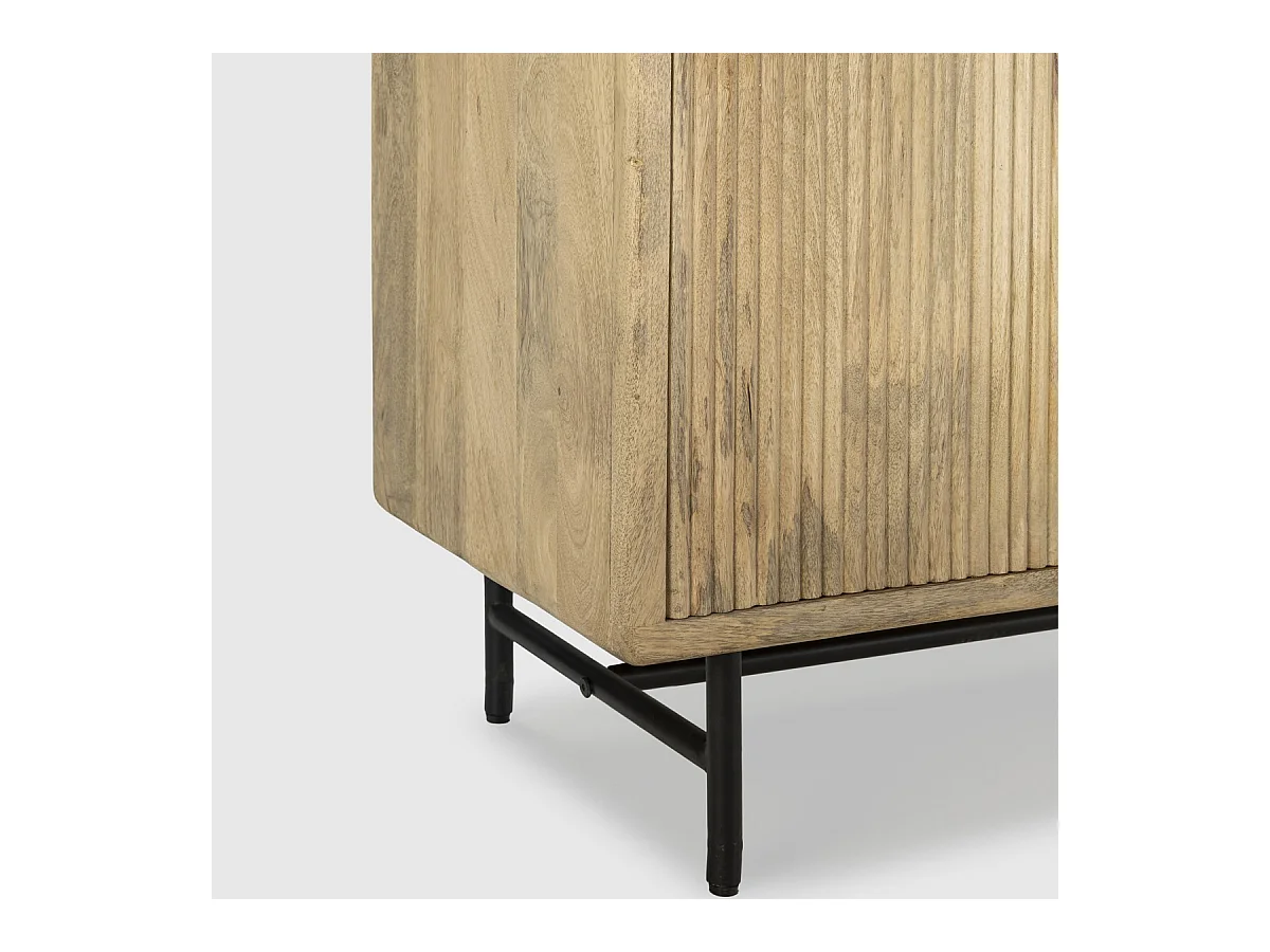 Buffet 4 portes en bois de manguier 190 cm - Sanja