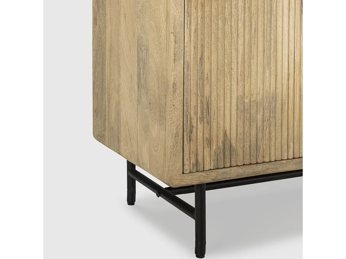 Buffet 4 portes en bois de manguier 190 cm - Sanja