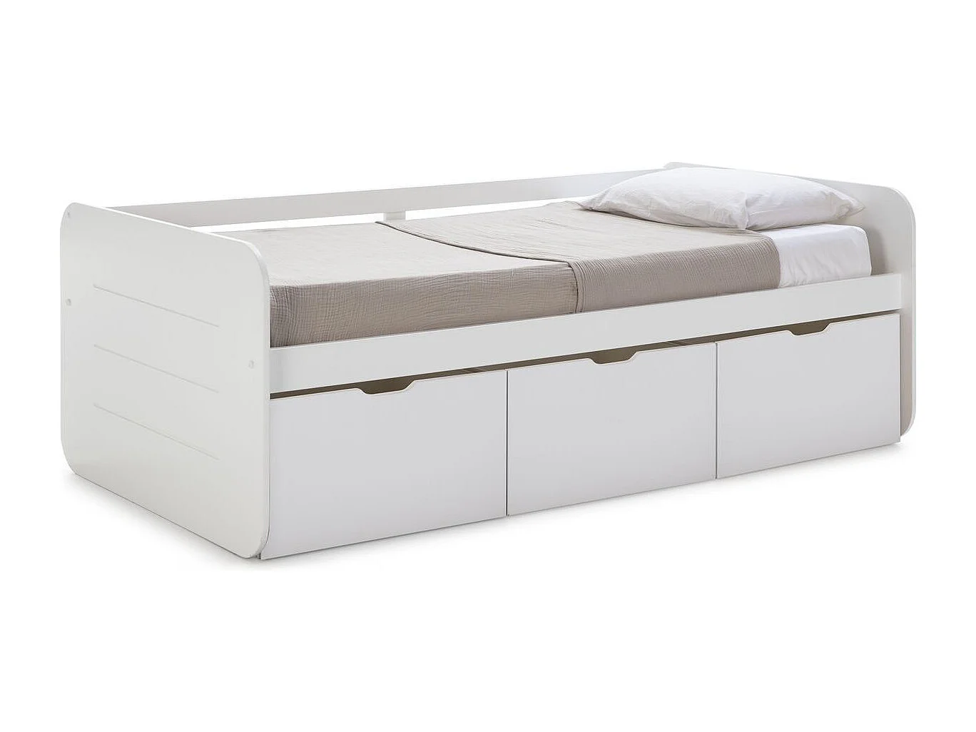 Bed Abbott - 195x105x70cm - Wit