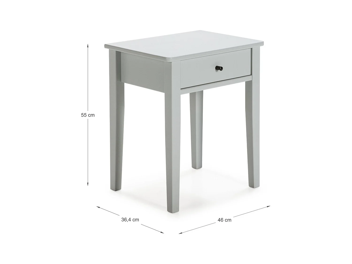 Table de chevet 1 tiroir en bois gris clair - Stan