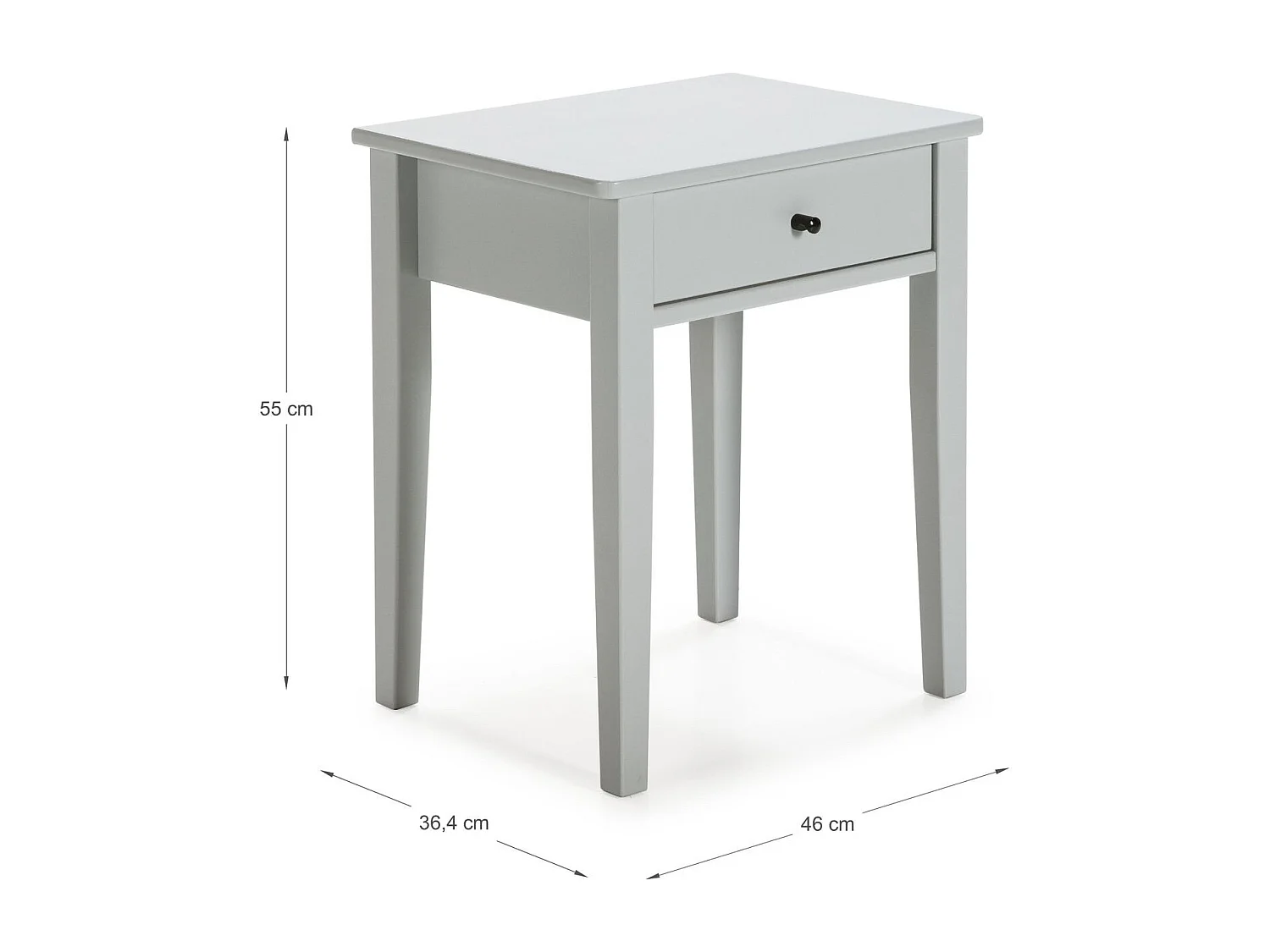 Table de chevet 1 tiroir en bois gris clair - Stan