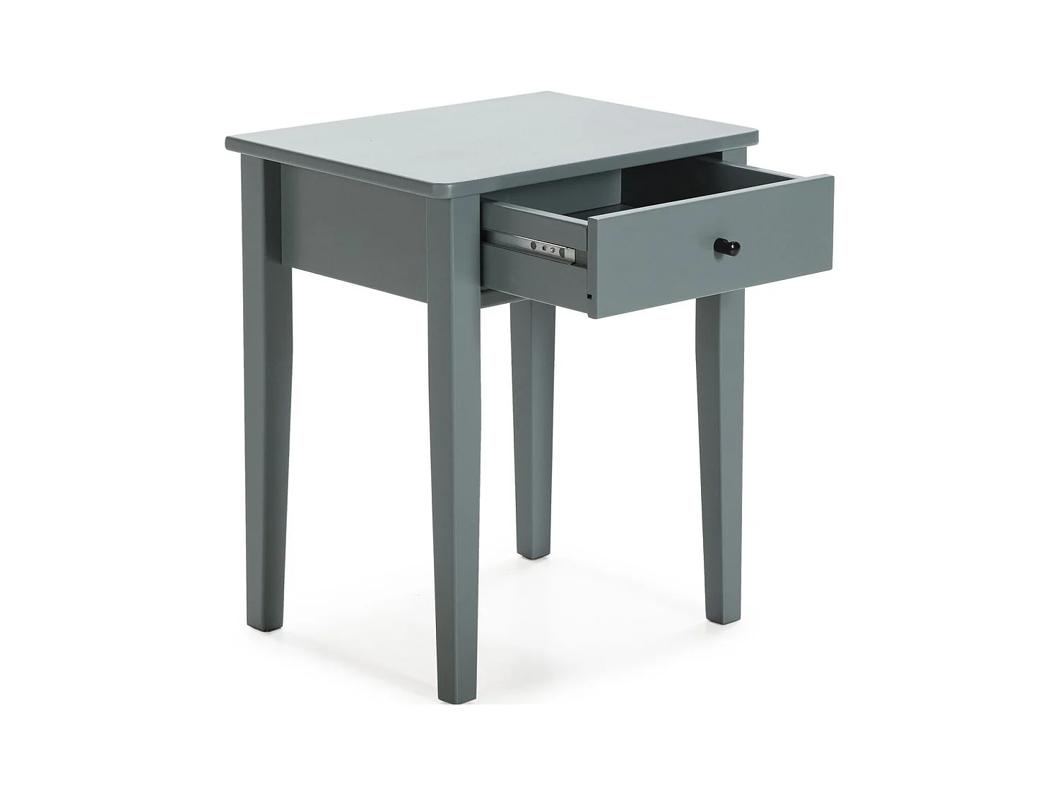 Table de chevet 1 tiroir en bois vert pétrole - Stan