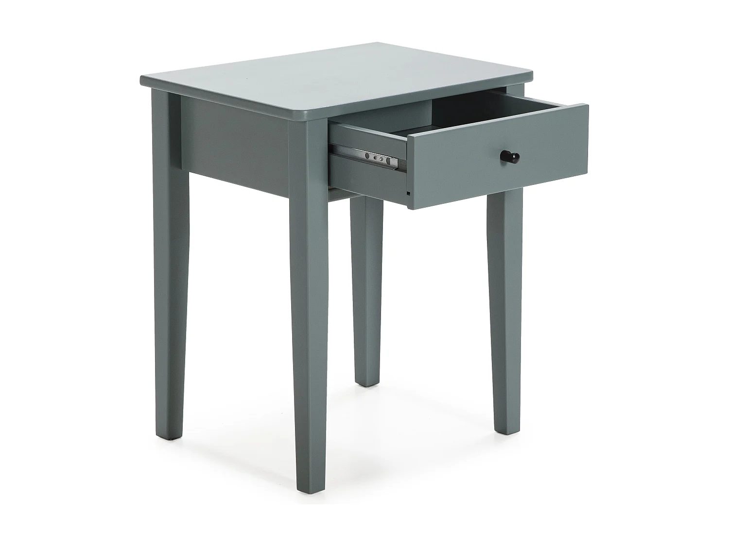 Table de chevet 1 tiroir en bois vert pétrole - Stan