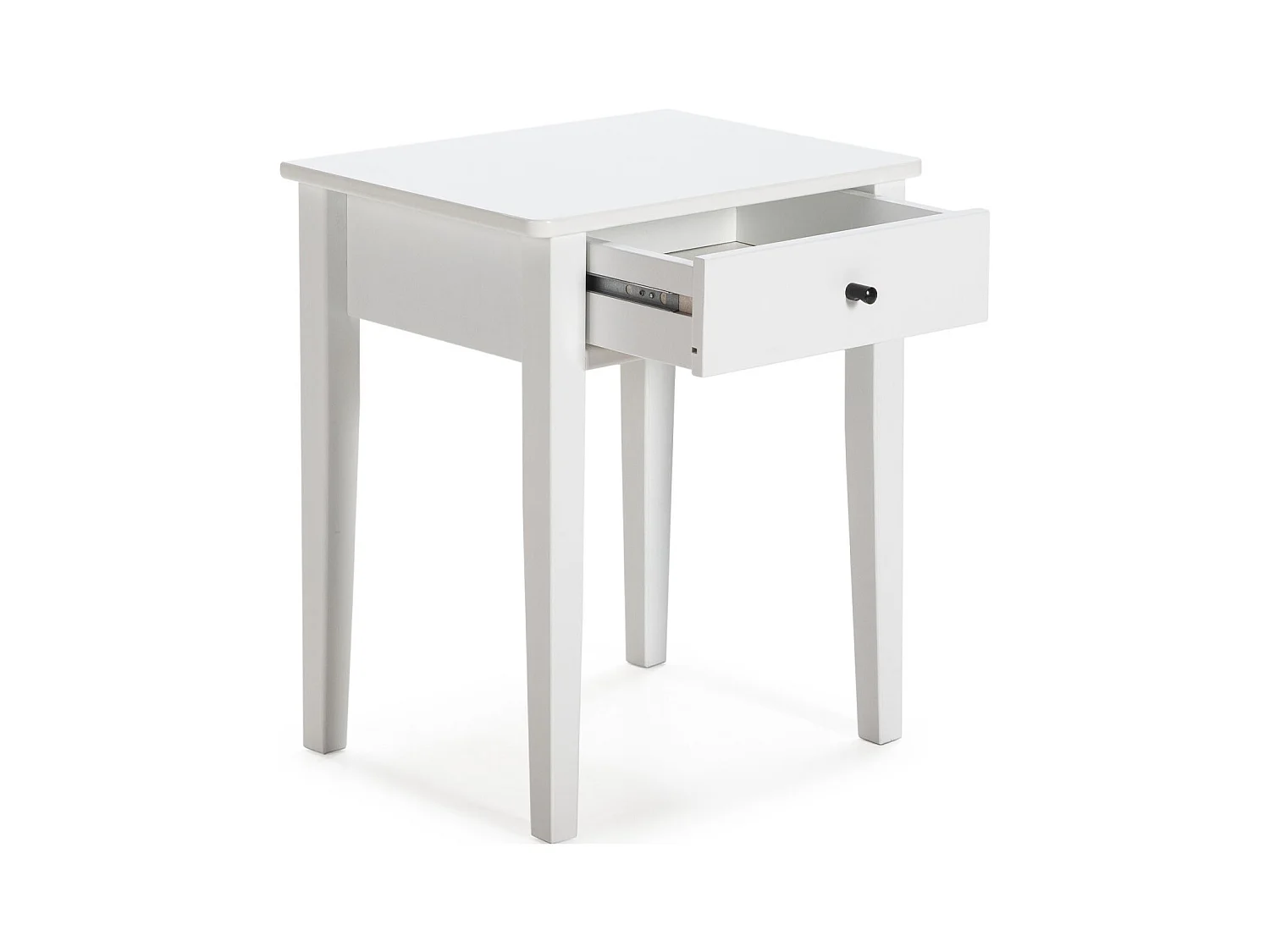Table de chevet 1 tiroir en bois blanc - Stan