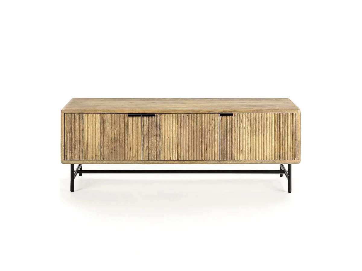 Meuble TV 4 portes en bois de manguier 145 cm - Sanja