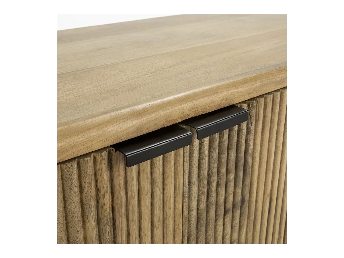 Meuble TV 4 portes en bois de manguier 145 cm - Sanja