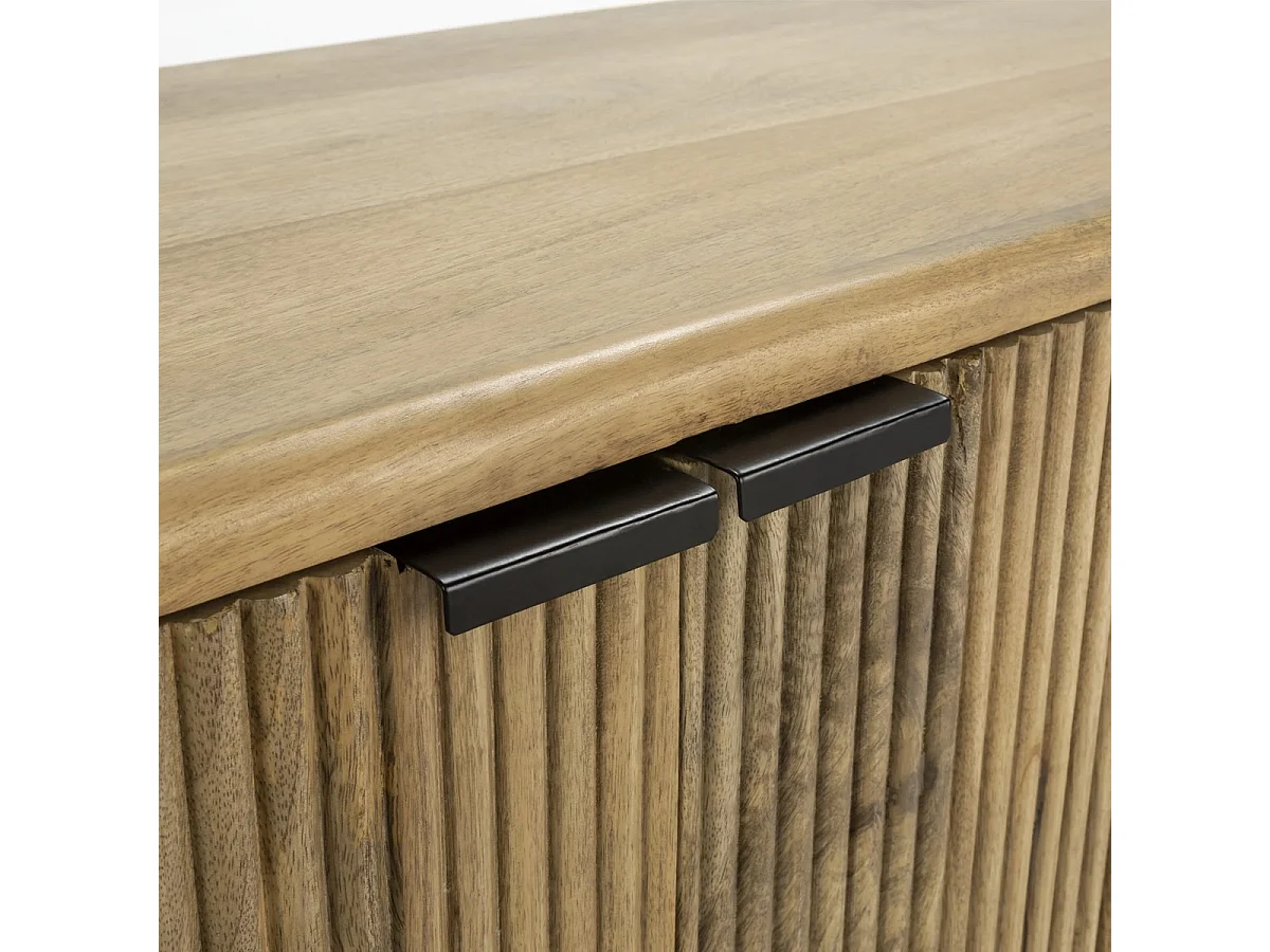 Meuble TV 4 portes en bois de manguier 145 cm - Sanja