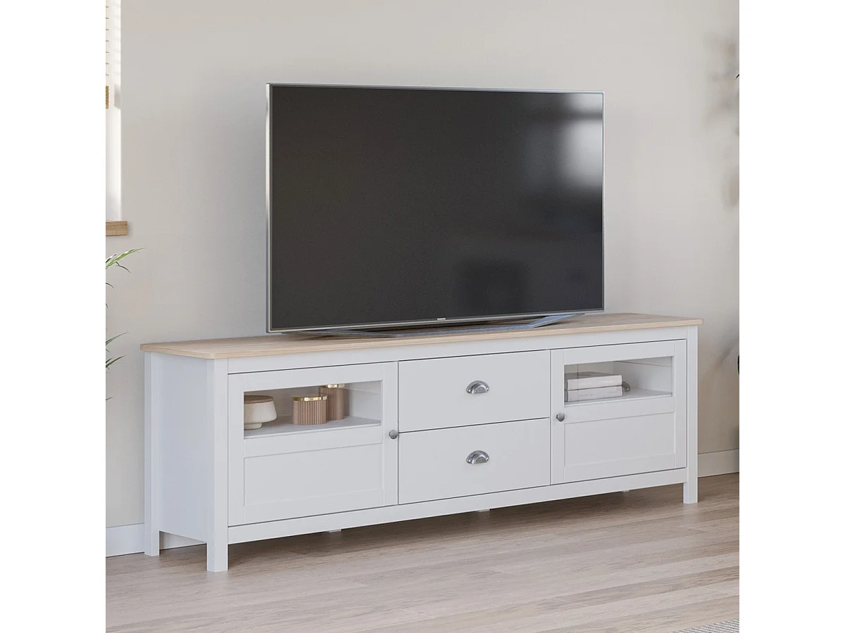 Tv-meubel Misti - 180x40x59.3cm - Wit