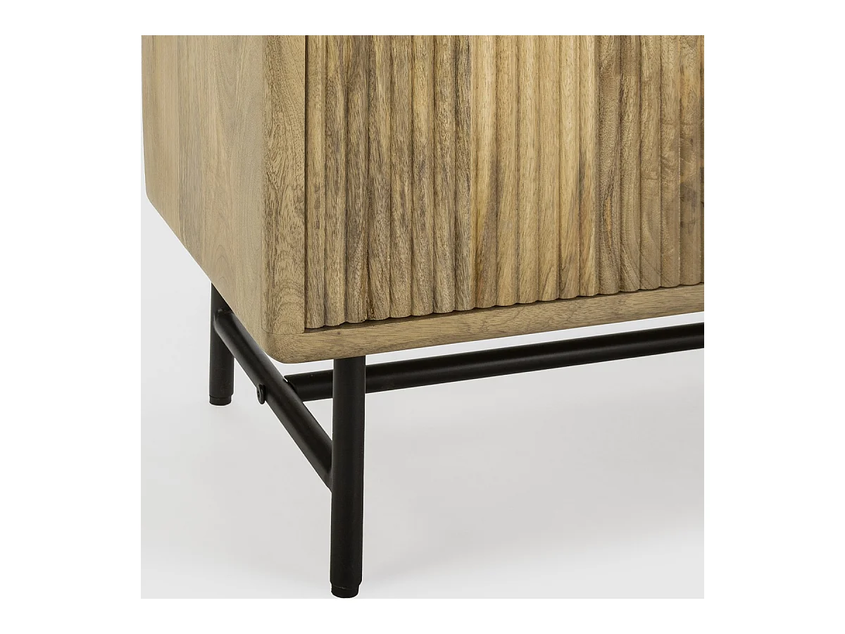 Meuble TV 4 portes en bois de manguier 190 cm - Sanja