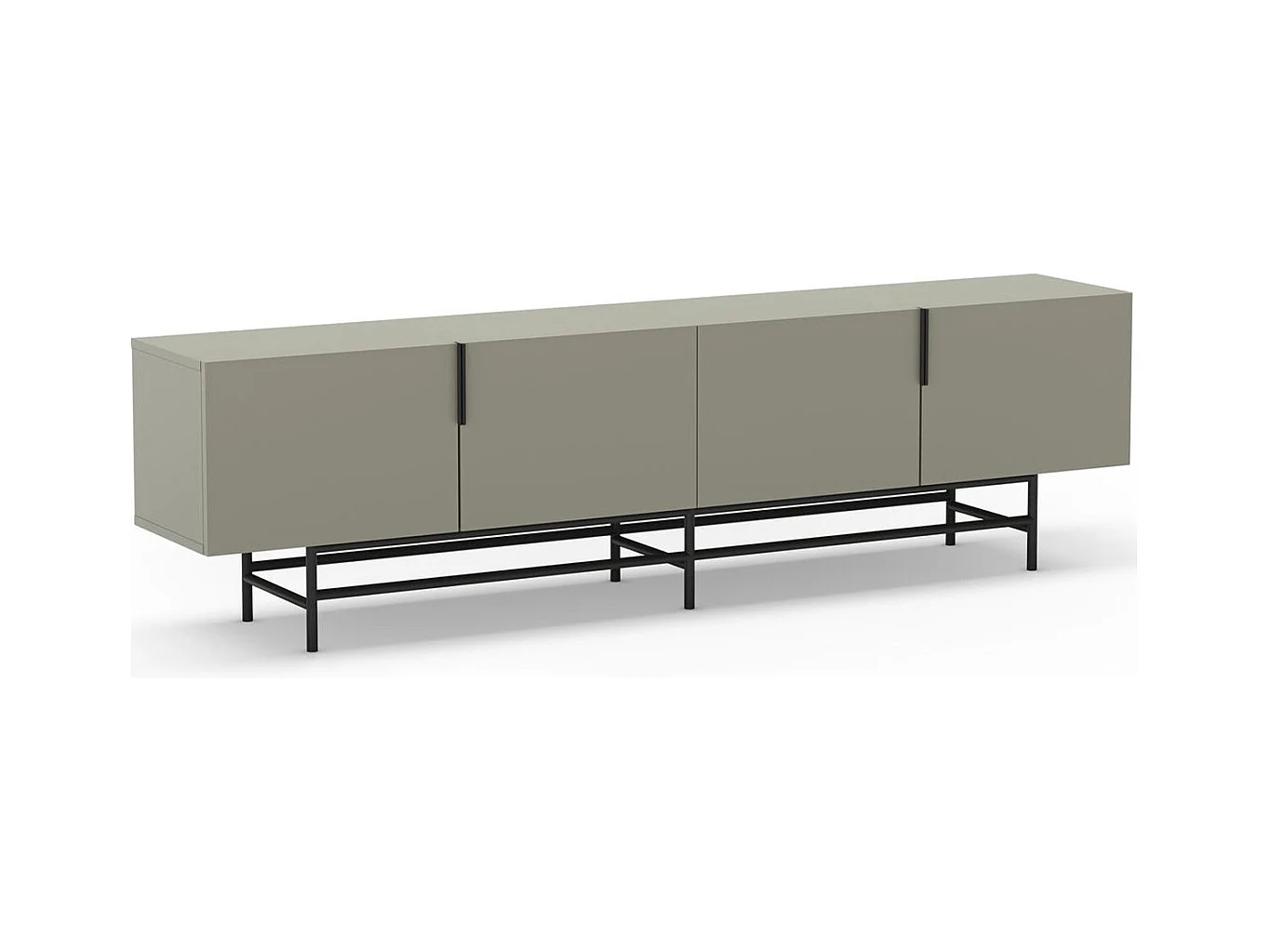 Meuble Tv 4 portes vert 200 cm - Clea