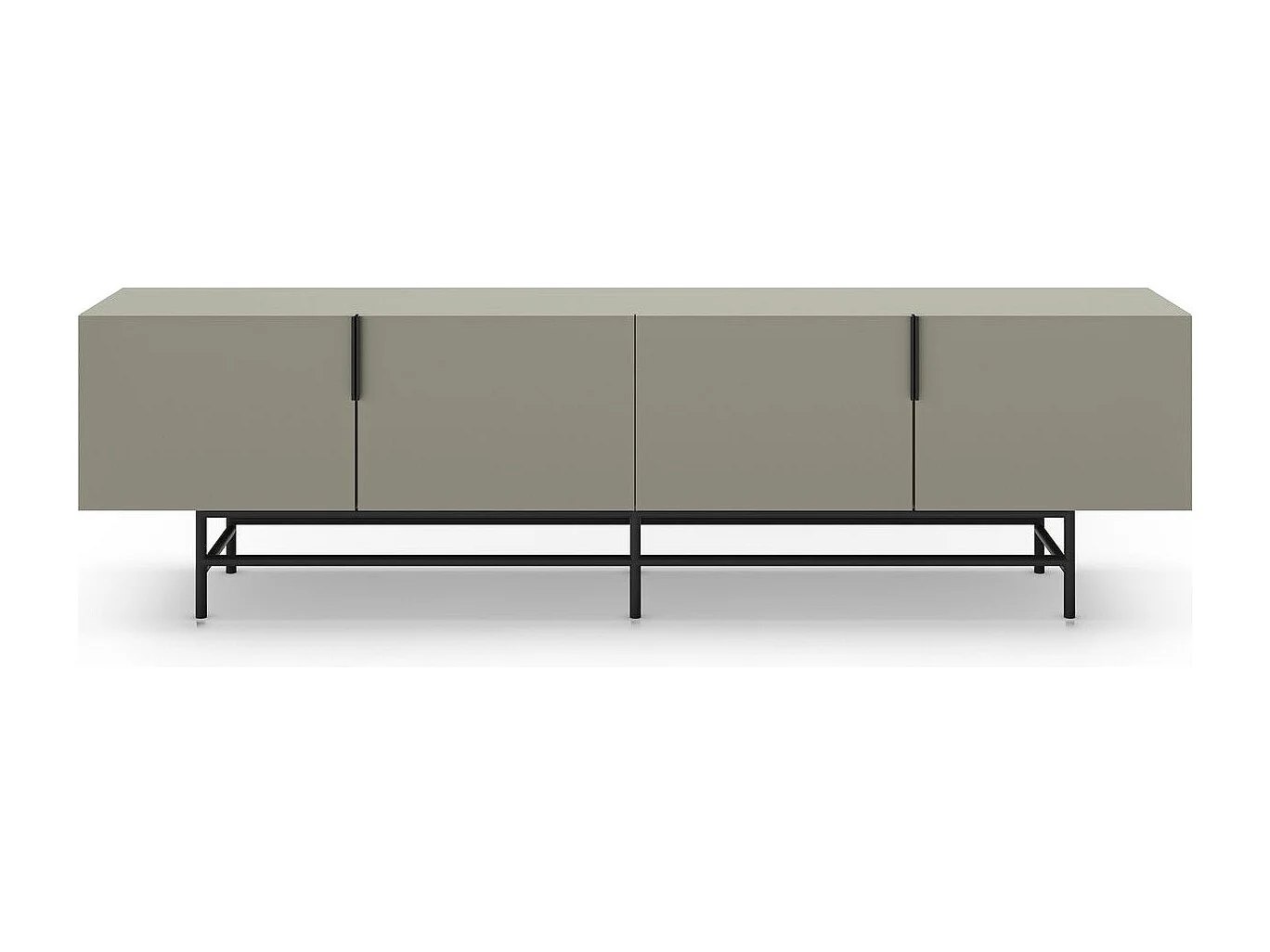 Meuble TV 4 portes vert 200 cm - Clea