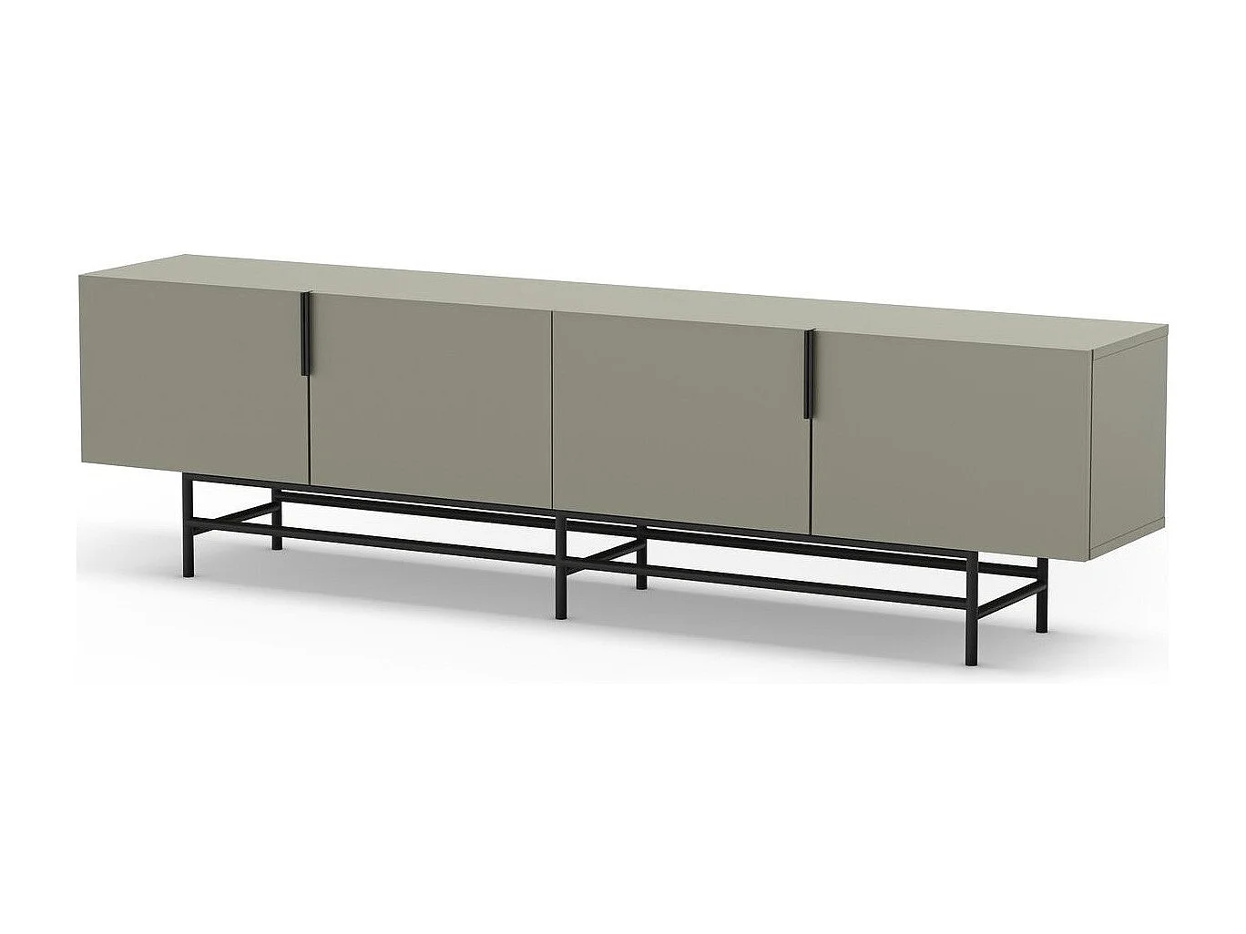 Meuble TV 4 portes vert 200 cm - Clea