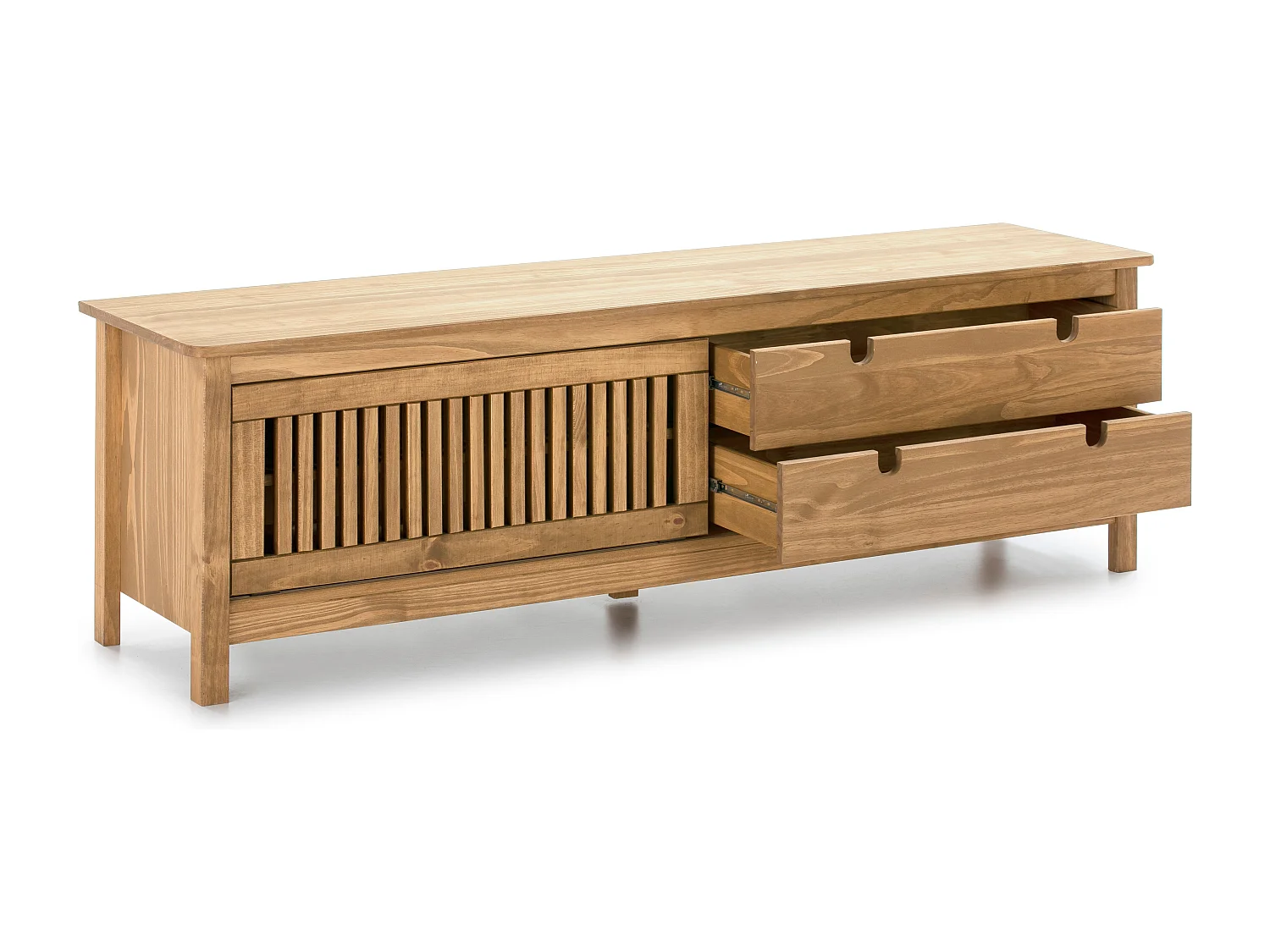 Tv-meubel Bruna - 158x40x49.5cm - Bruin